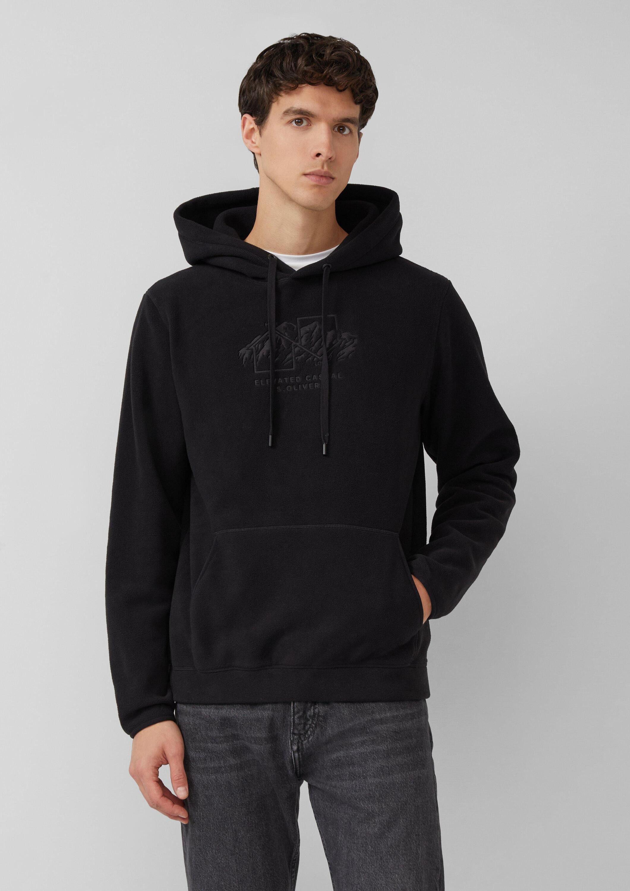 s.Oliver Sweatshirt Sweatshirt Fleece-Hoodie mit Artwork