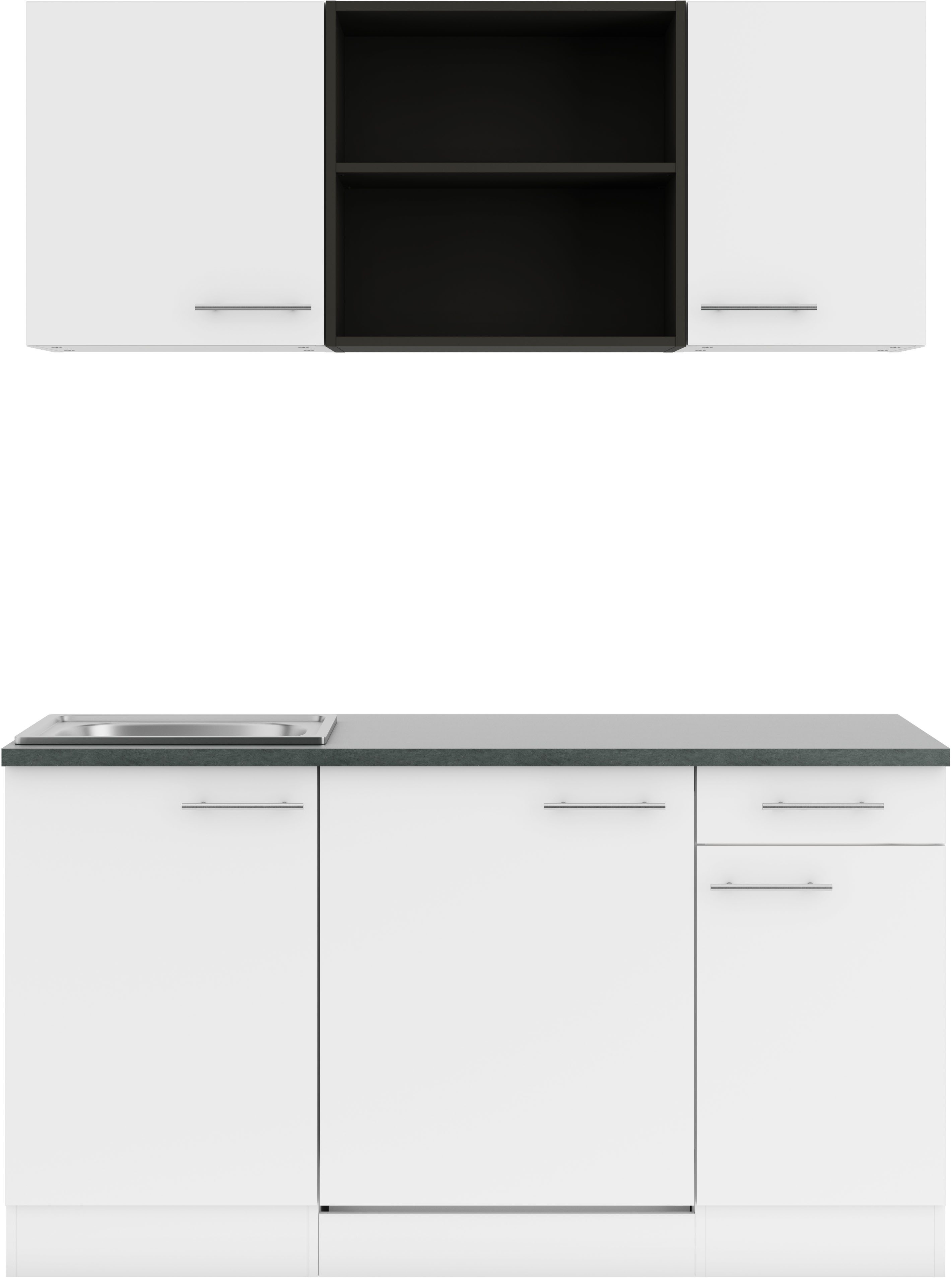 OPTIFIT Pantryküche Bella, Breite 150 cm, wahlweise mit Kochfeld oder Unterbaukühlschrank
