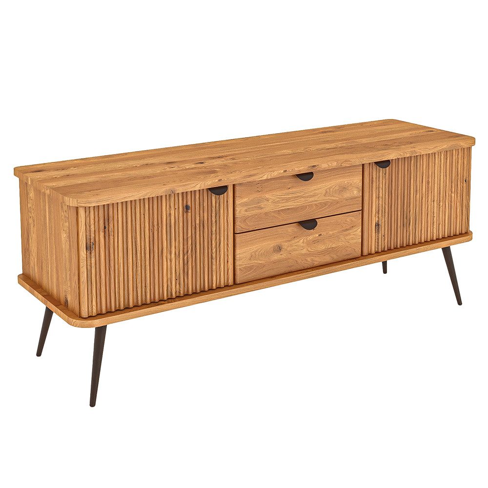 Lomadox Kommode KABALA-165, in Eiche massiv geölt, montiert, 144 cm breit