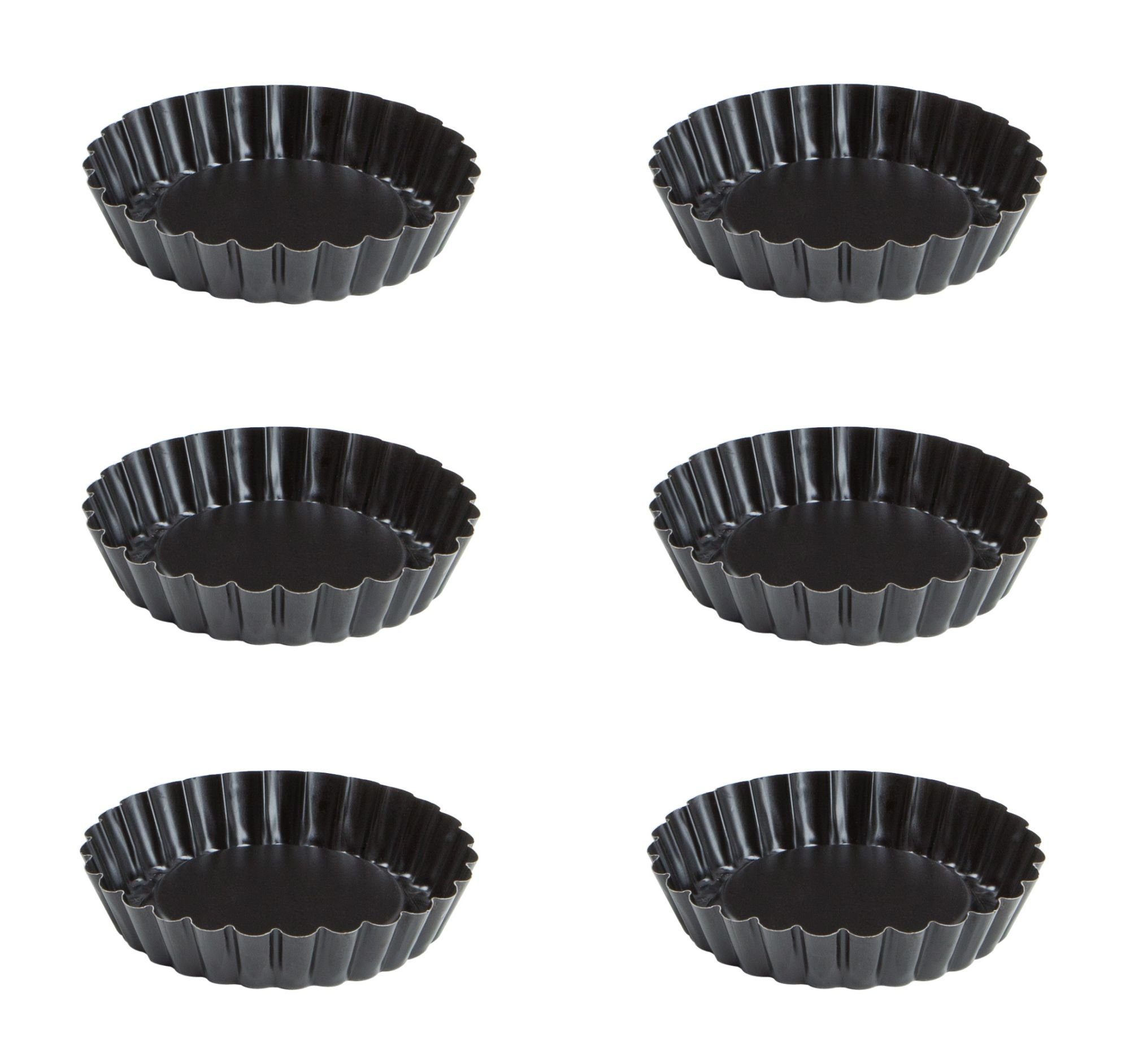 culinario Backform, (1-tlg), Mini Tortenform Tortelettförmchen ILAG  Antihaftbeschichtung 12 cm Tortelettformen schwarz