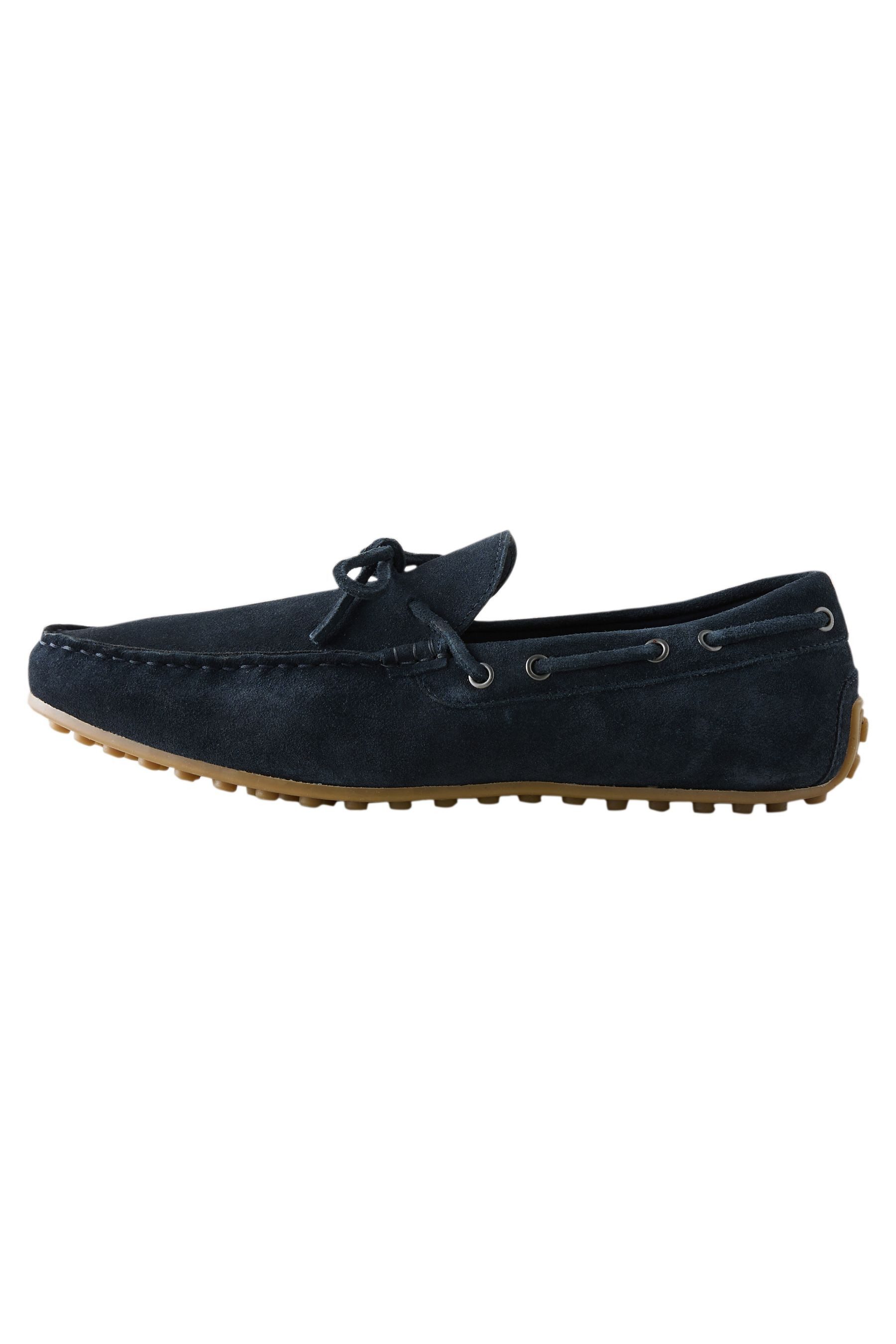 Velourslederschuhe mit Schleife vorne Loafer