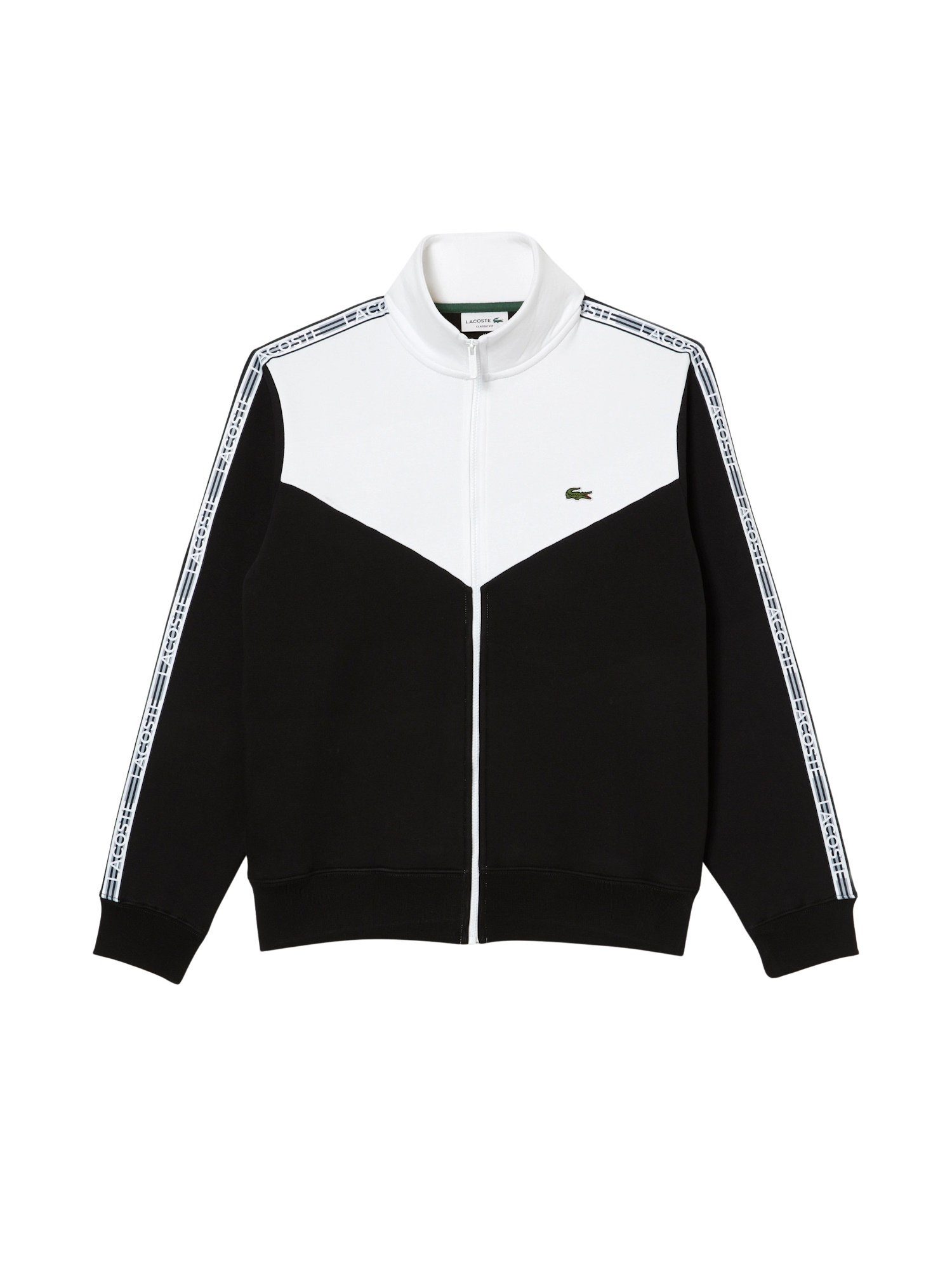 Lacoste Sweatjacke mit Color-Block-Style Sweatjacke (1-tlg) (15) Sweatshirt schwarz im