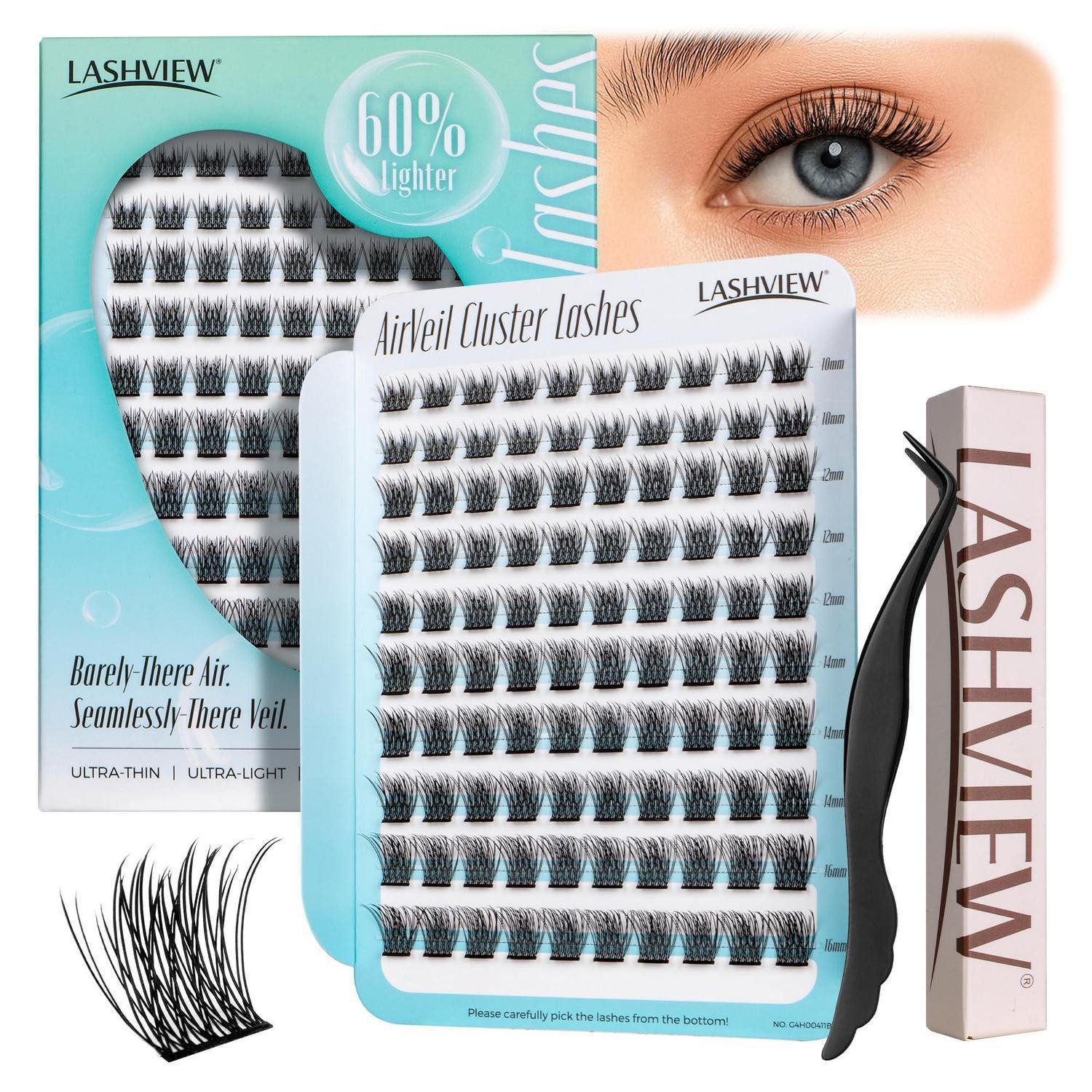 LuxusKollektion Einzelwimpern Cluster Lashes Mix 10-16mm