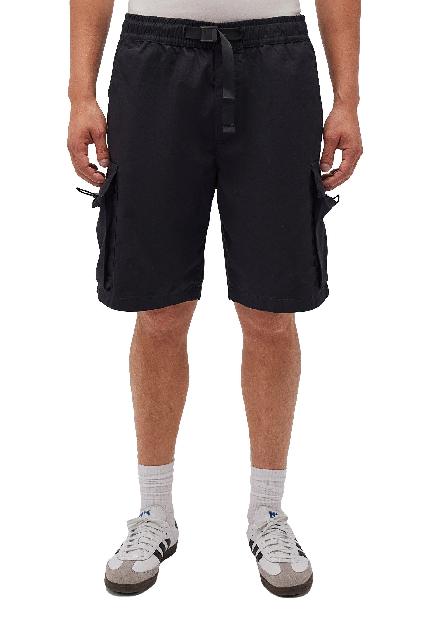 Mavi Cargoshorts Chino Bermuda mit elastischem Bund und für Herren Baumwolle Regular Fit unifarben atmungsaktiv Schnüren