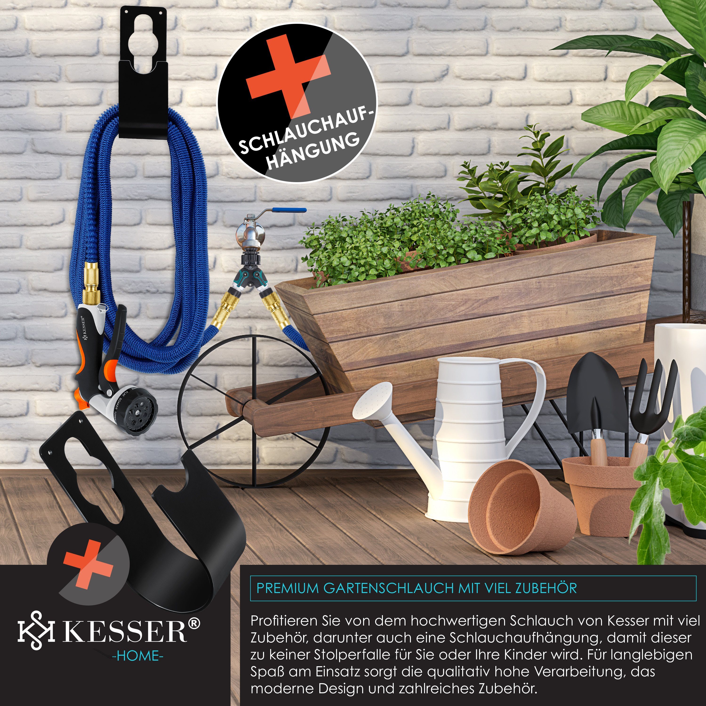 KESSER Gartenschlauch, Premium Wasserschlauch Flexibler Schlauch Gartenschlauch Flexischlauch