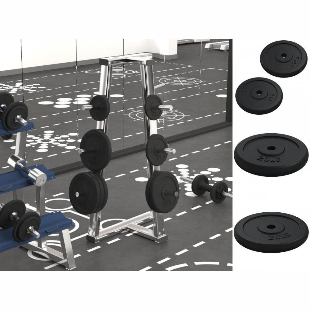 Fitvids Olympische Hantelscheiben Set 20,4 Kg – Gummiert, 5,1 Cm Loch, Für Krafttraining, Inklusive Sicherheitsclips