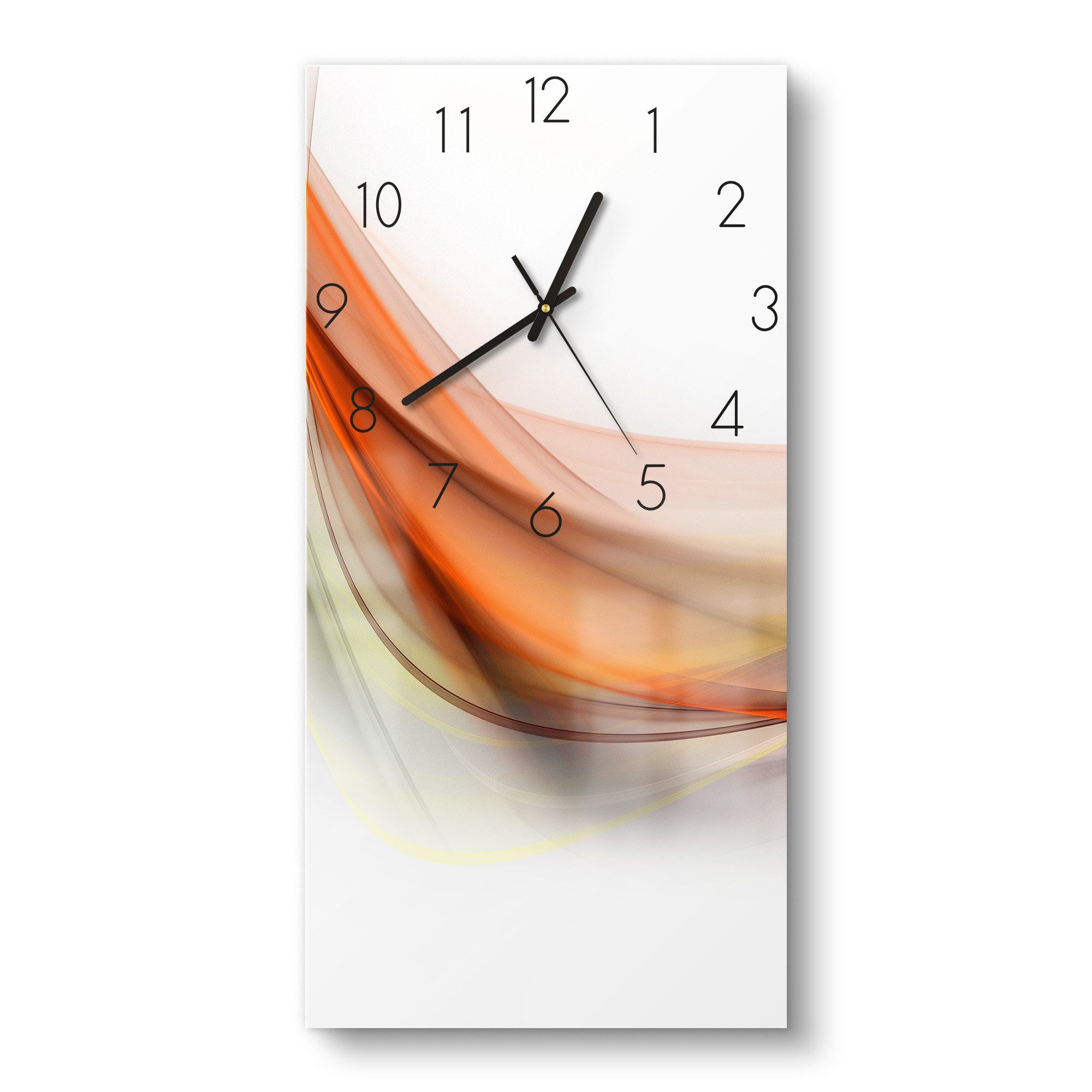 DEQORI Wanduhr 'Buntes Farbenspiel' (Glas Glasuhr modern Wand Uhr Design Küchenuhr)