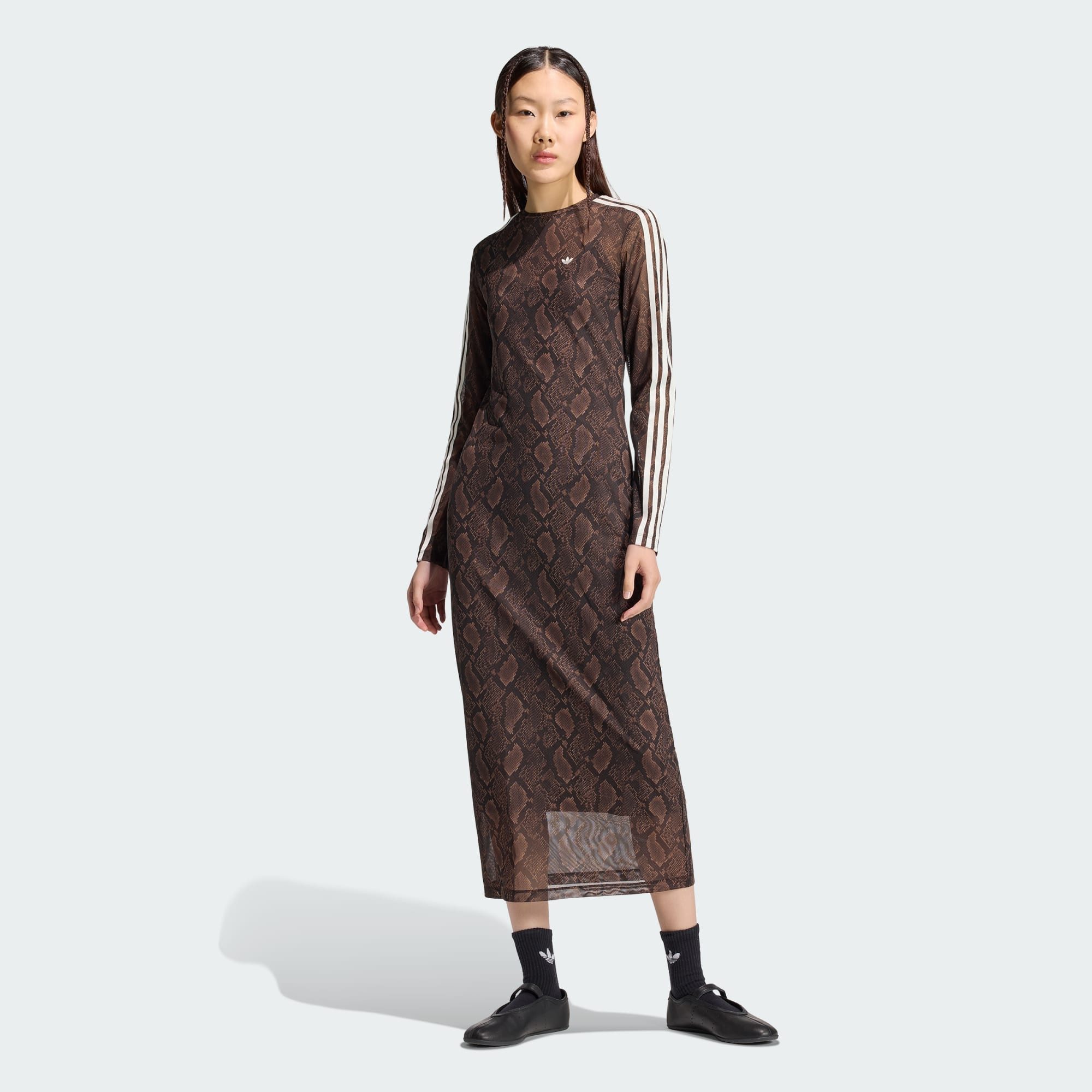 adidas Originals Jerseykleid MAXIKLEID, SCHLANGENPRINT (1-tlg)