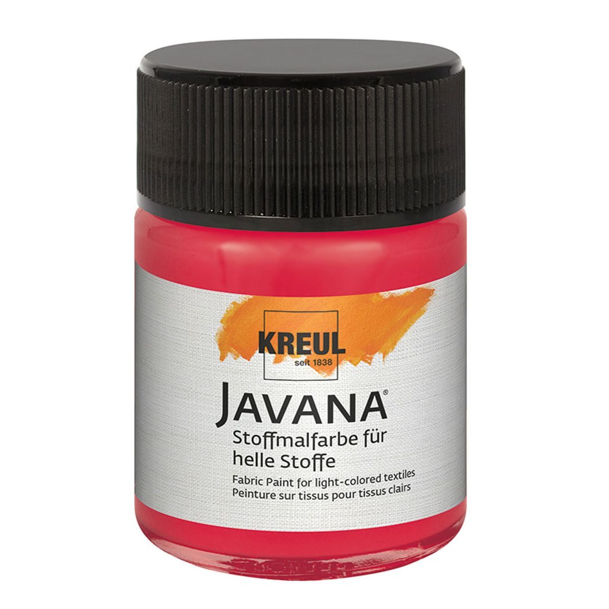 C. KREUL Stoffmalfarbe KREUL Stoffmalfarbe JAVANA karminrot 50ml Glas