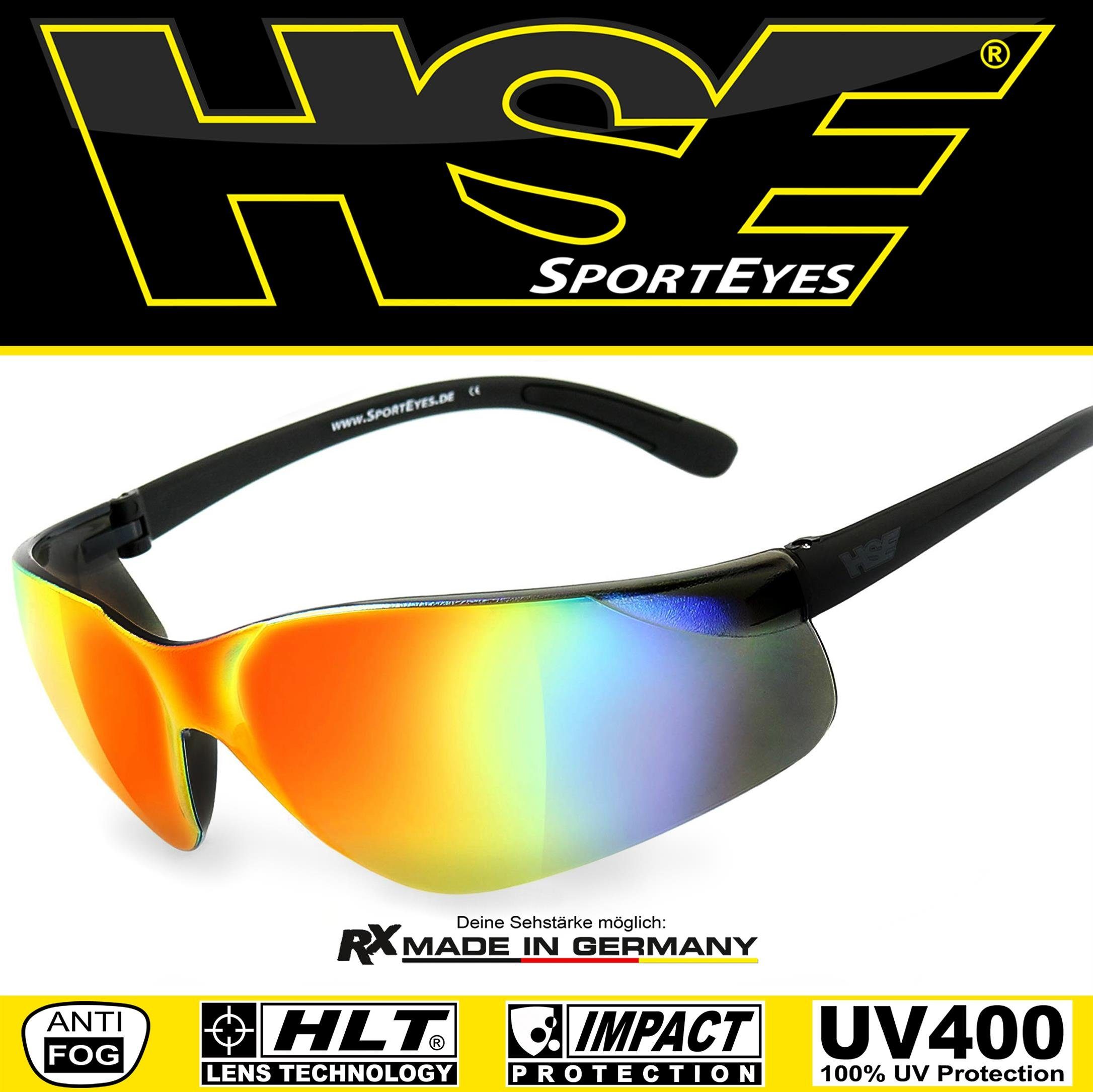 HSE - SportEyes Sportbrille DEFENDER 1.0, Steinschlagbeständig durch Kunststoff-Sicherheitsglas