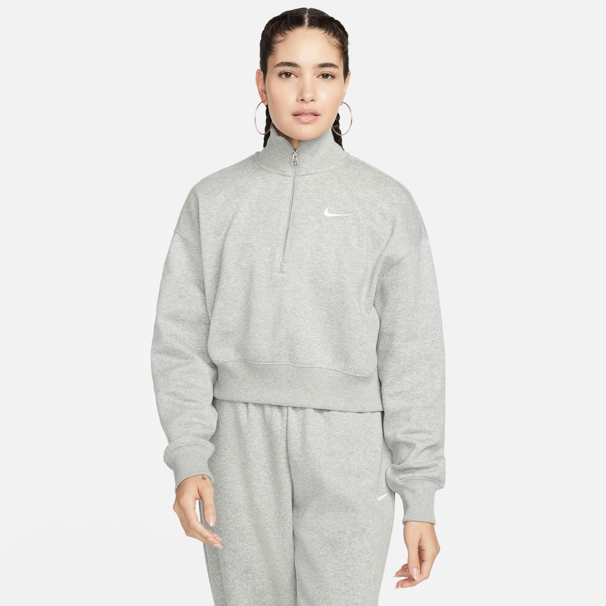 Nike Sportswear Fleecepullover Nike Damen Pullover Oversize 1/2-Zip Phoenix FL. Sweatshirt DQ5767