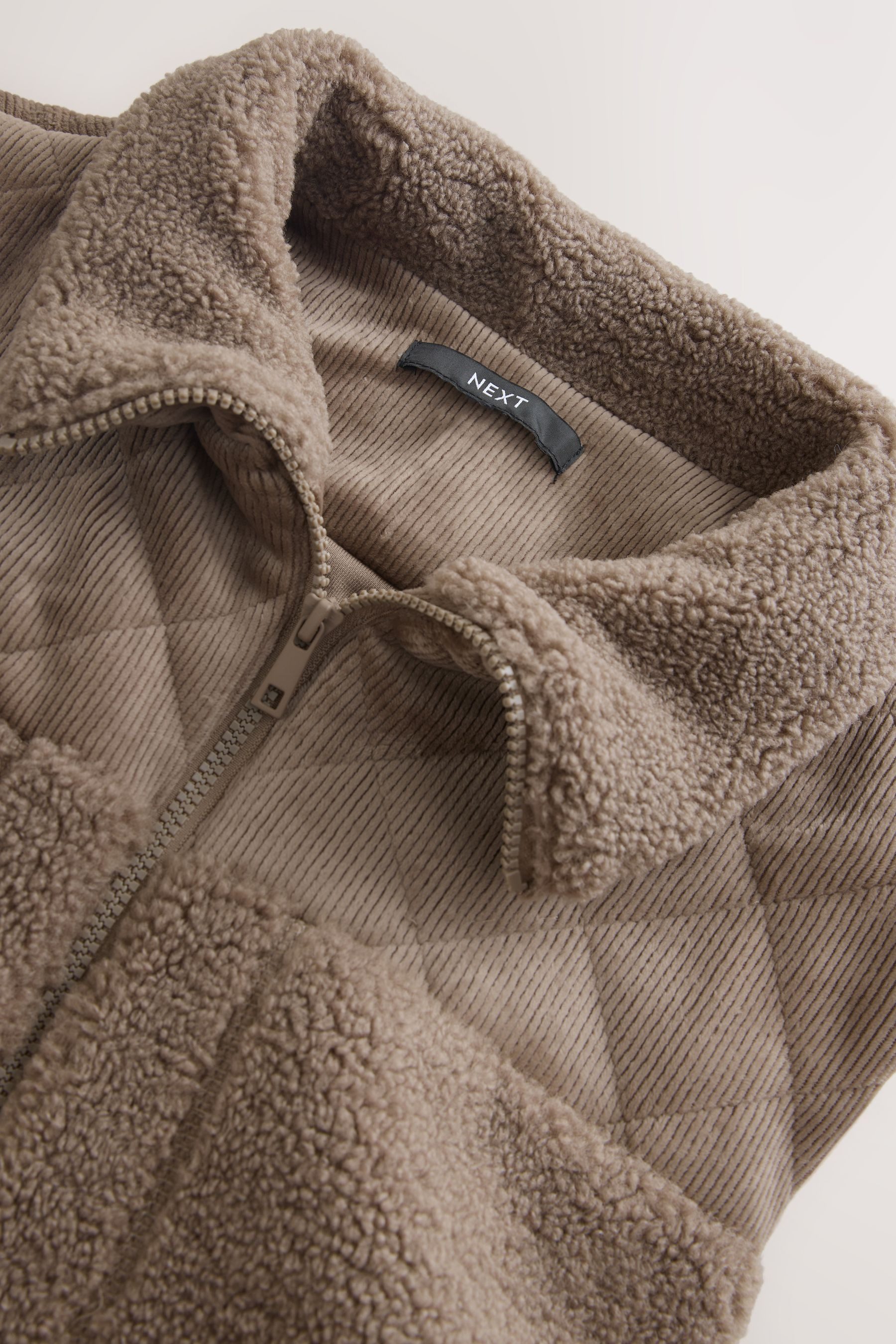 Next Steppweste Gilet aus Cord/Borg mit Reißverschluss (1-tlg) günstig online kaufen