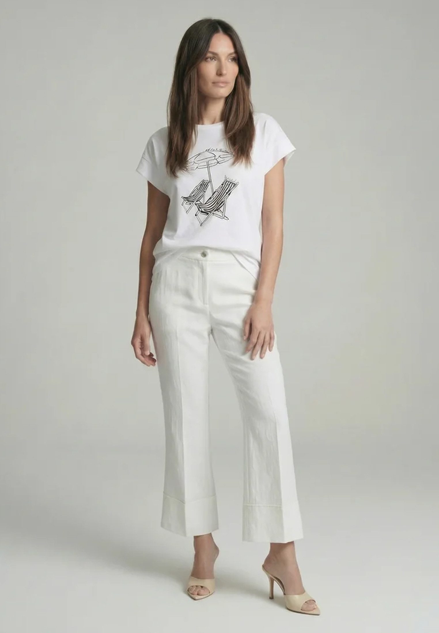 MARC AUREL Schlaghose aus Lyocell Twill