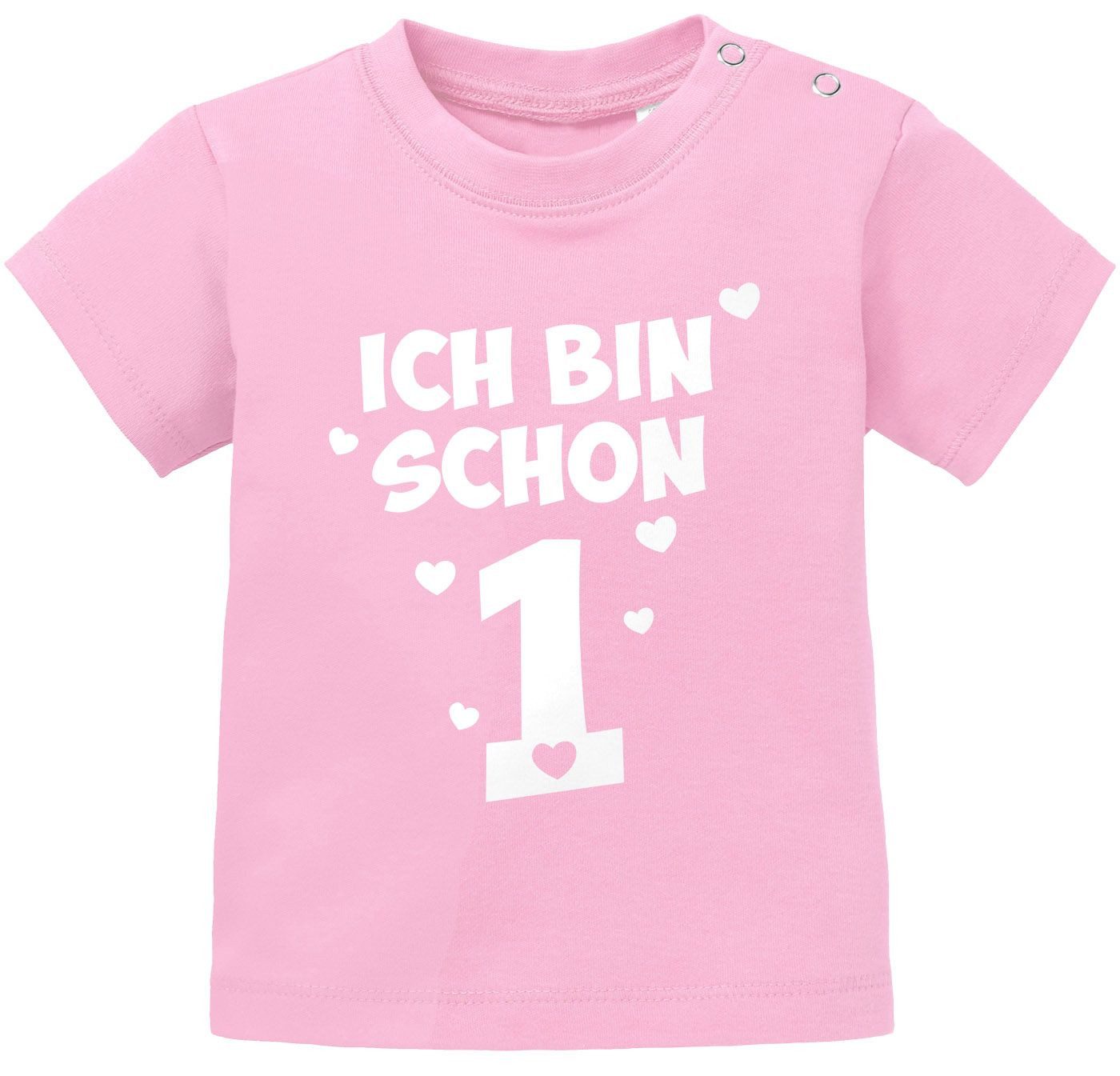 MoonWorks Print-Shirt Baby T-Shirt kurzarm Spruch Ich bin schon 1 - 1. Geburtstag Baby