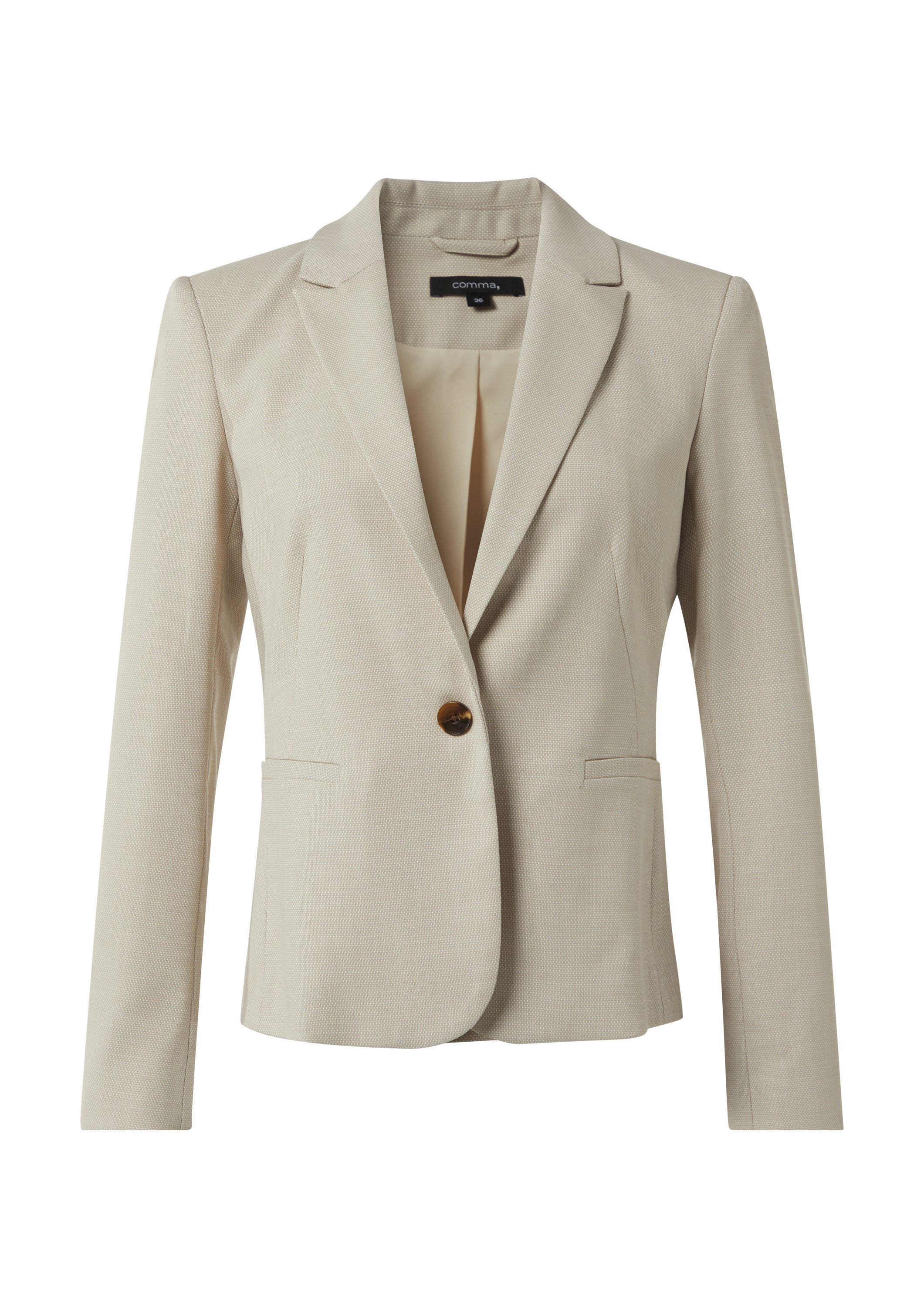 comma Jackenblazer Indoor-Blazer Strukturierter Blazer mit Reverskragen
