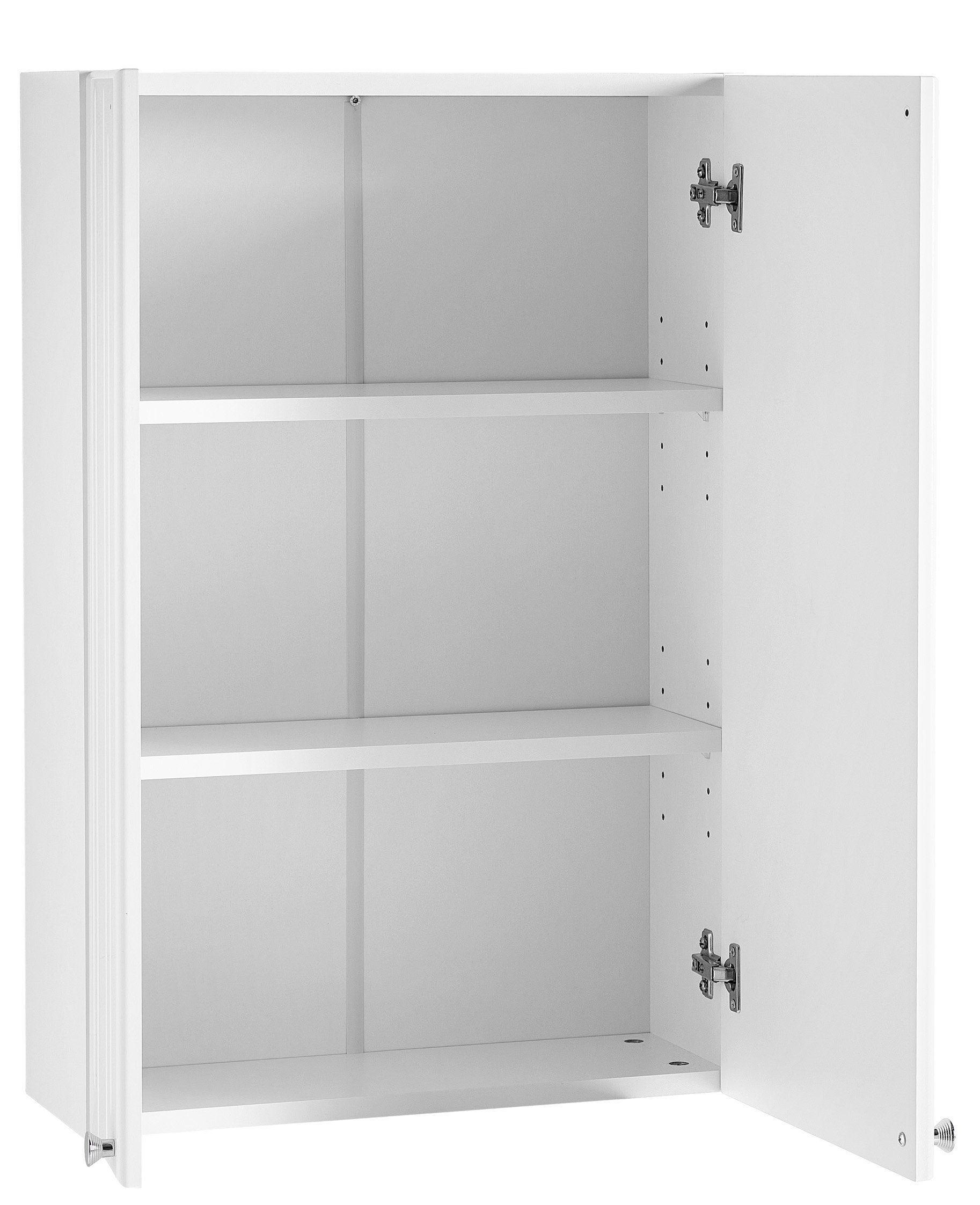 PELIPAL Wandhängeschrank in Weiß hochglanz mit 2 Türen und 2 Einlegeböden, BxHxT: 50x75x20 cm
