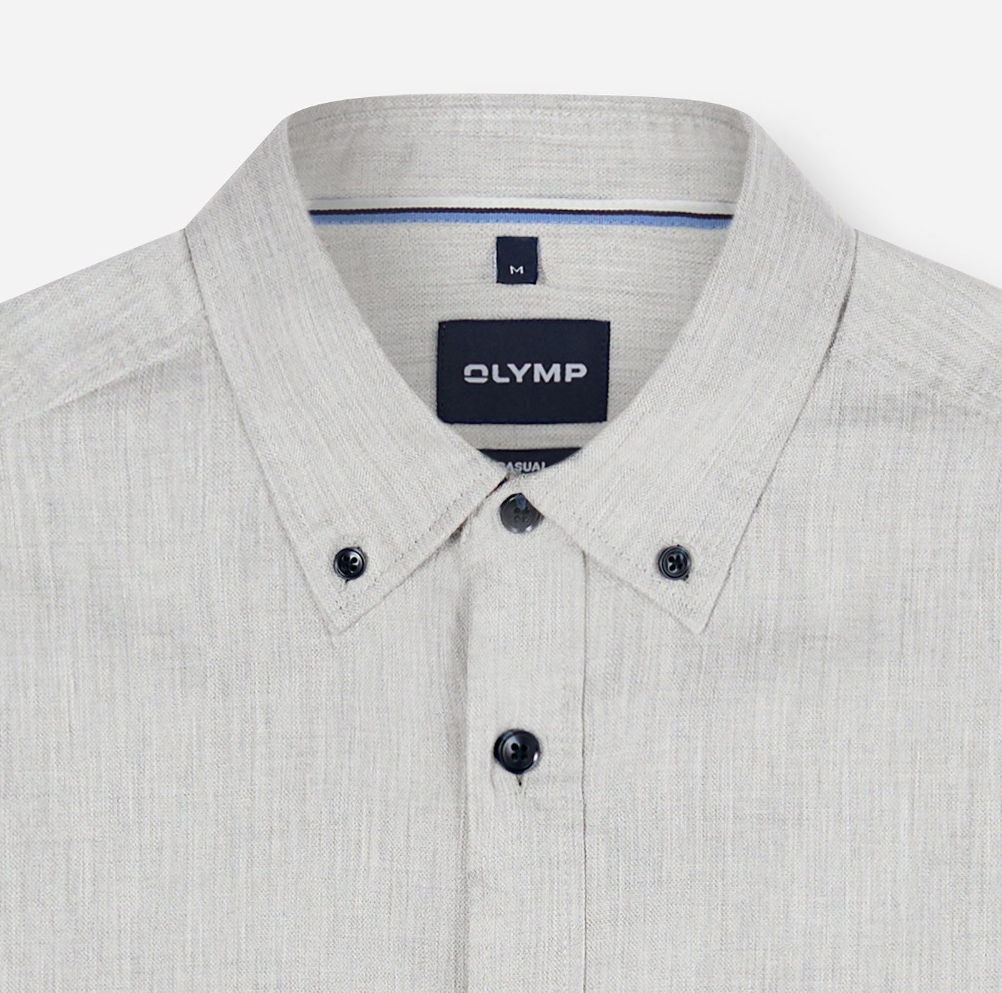 OLYMP Langarmhemd Casual Button-down-Kragen, regular fit