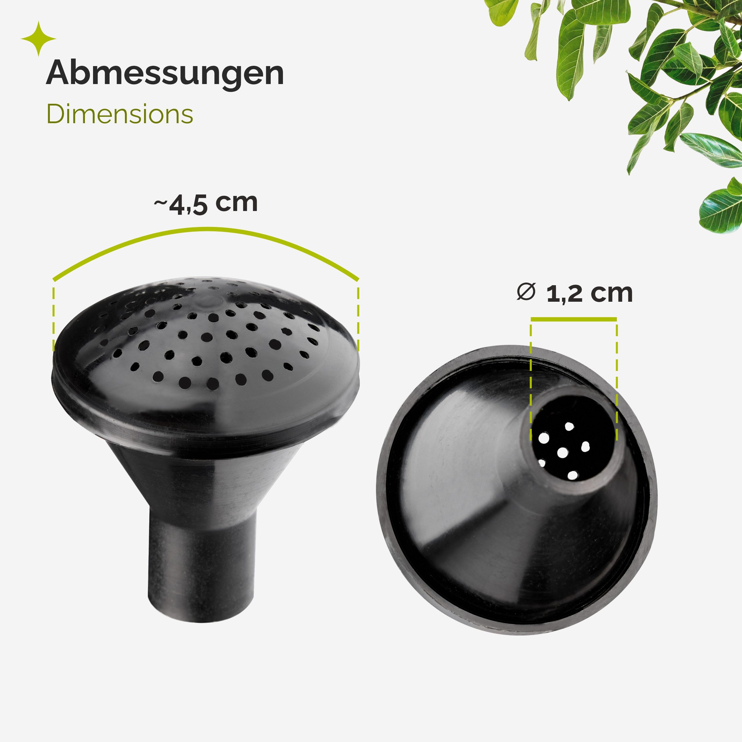 Garronda Gießkanne Ersatzbrause für Gießkannen Schwarz Giesskannenbrause GD-0081