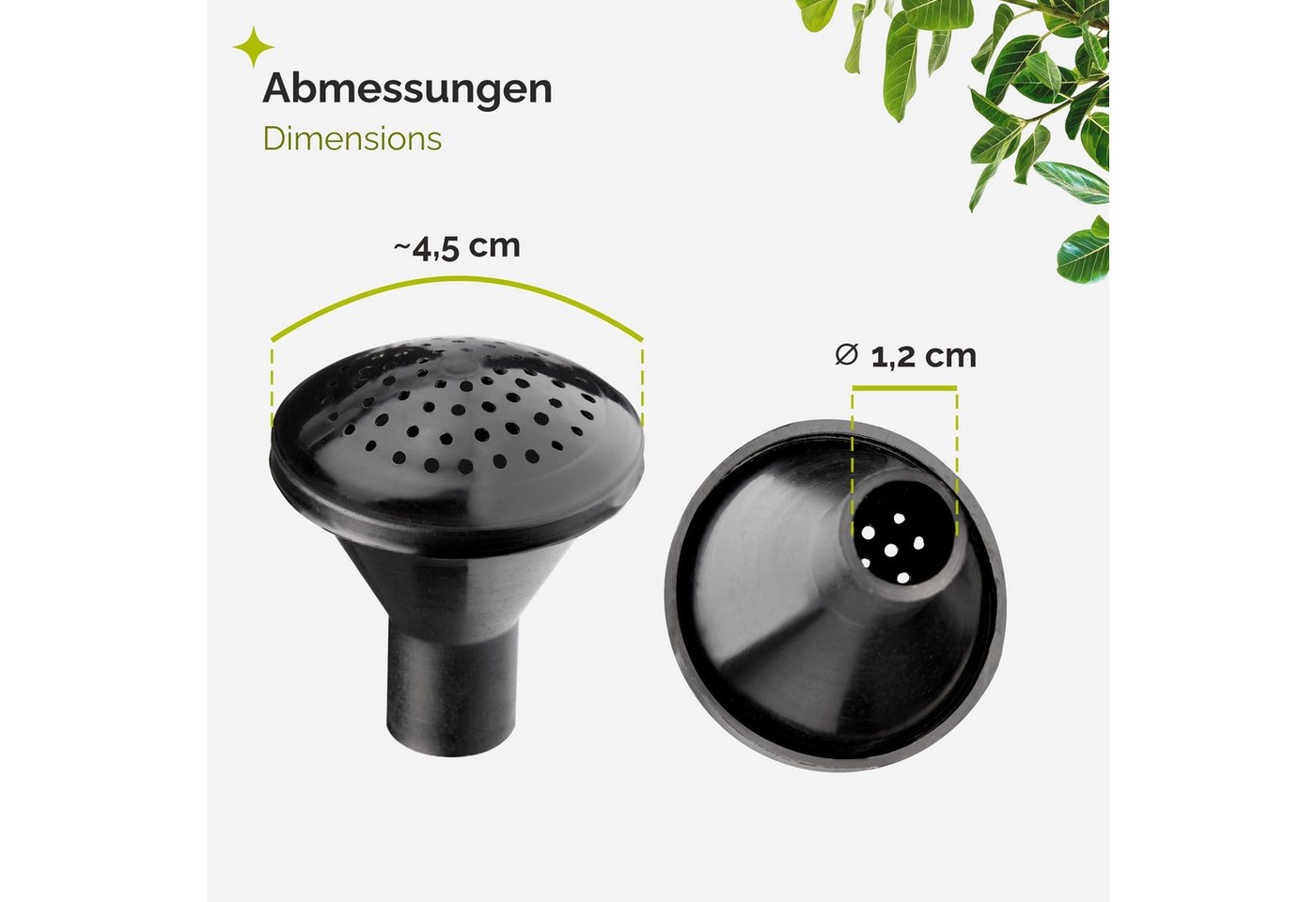 Thumbnail - Garronda Gießkanne Ersatzbrause für Gießkannen Schwarz Giesskannenbrause GD-0081