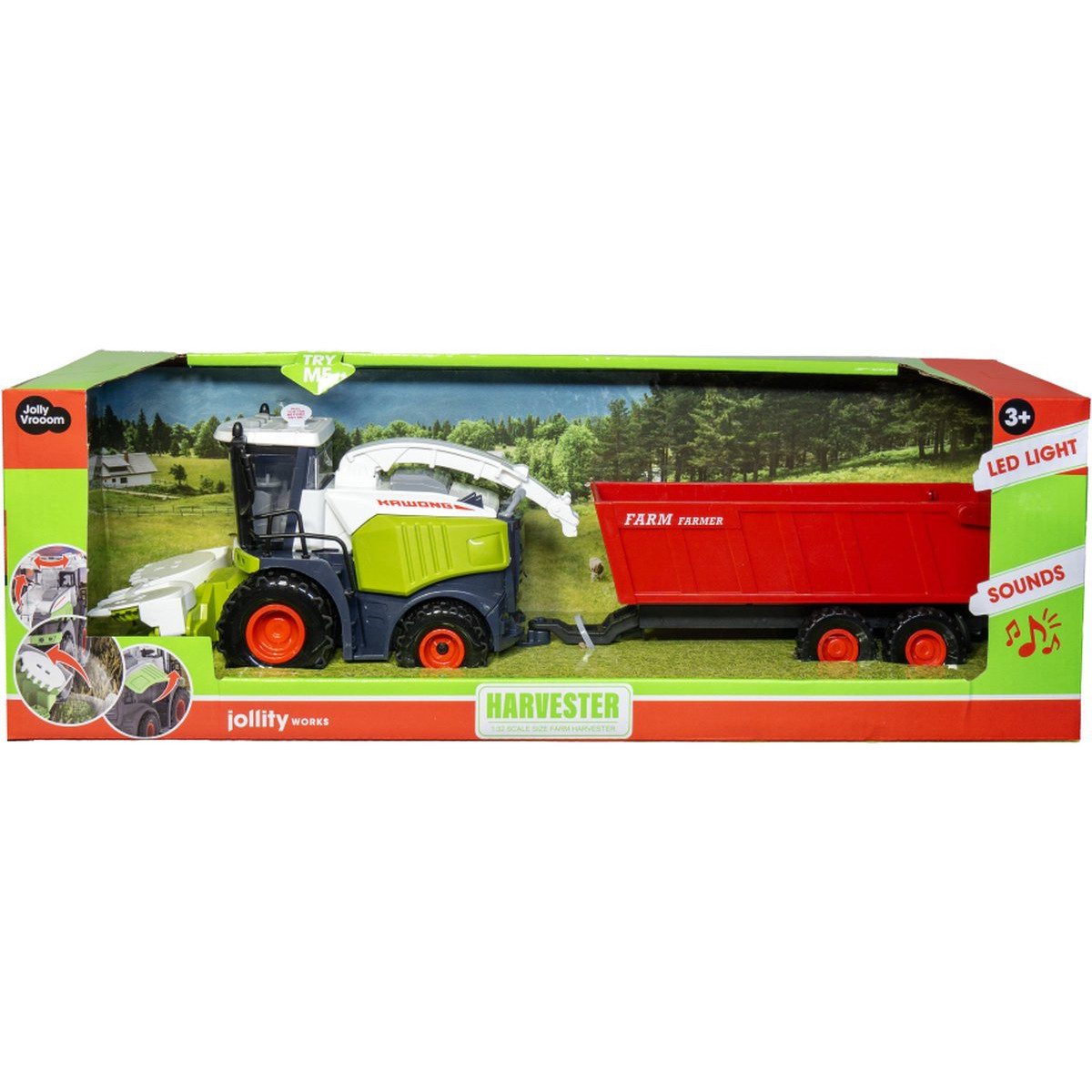 Jollity Spielzeug-Auto Mähdrescher mit Anhänger – Spielzeug Traktor Set günstig online kaufen