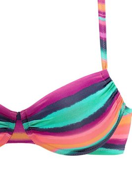 LASCANA Bügel-Bikini-Top Rainbow, mit seitlicher Regulierung