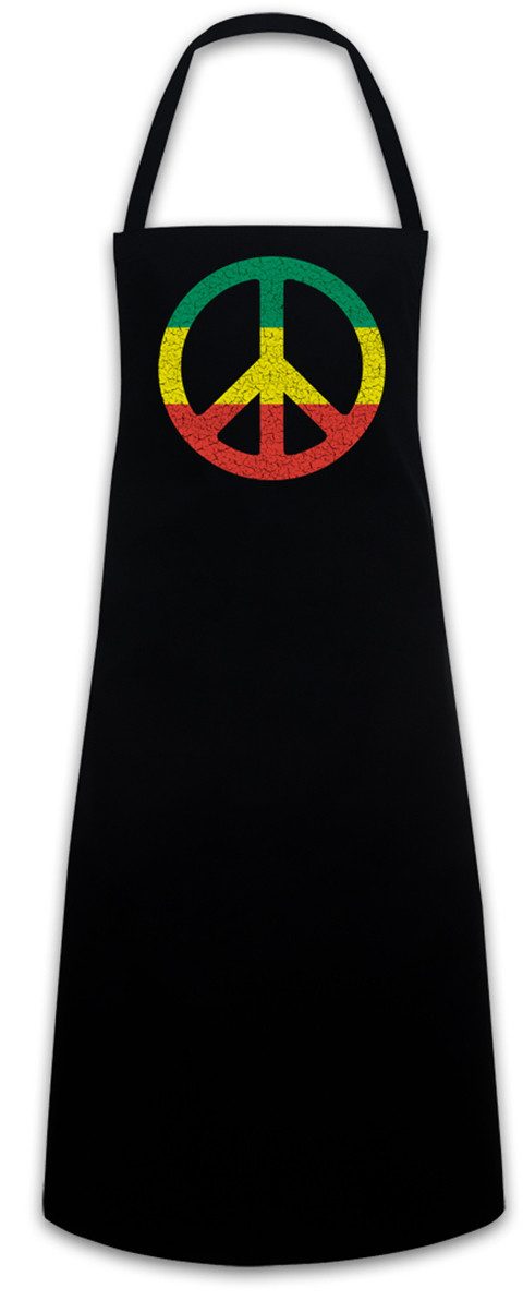 Urban Backwoods Kochschürze Zion Peace Sign Grillschürze Music Jah Babylon Musik Jamaica Irie