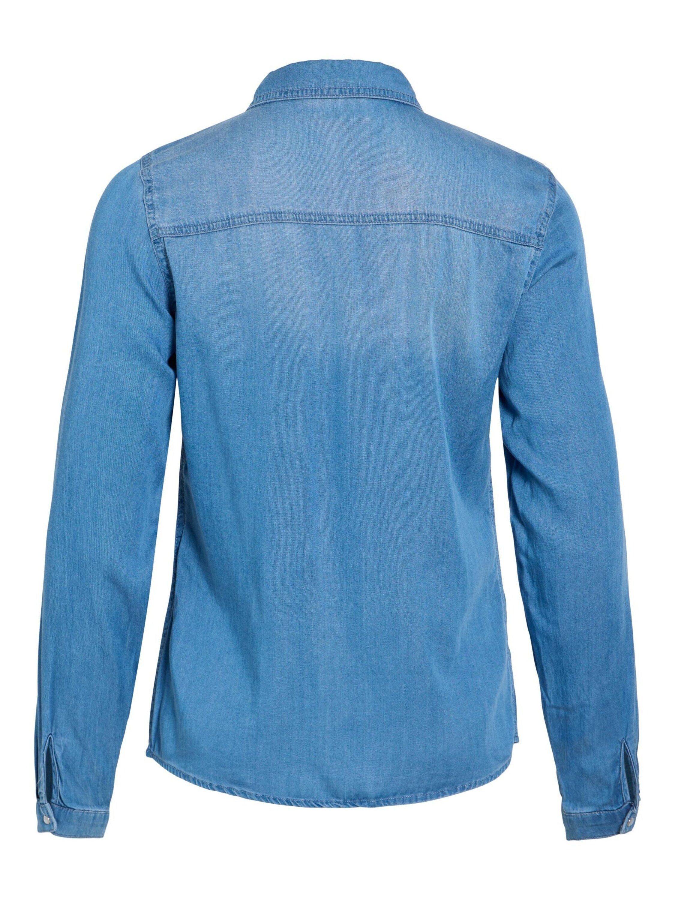 Vila Jeansbluse VIBista (1-tlg) Falten günstig online kaufen