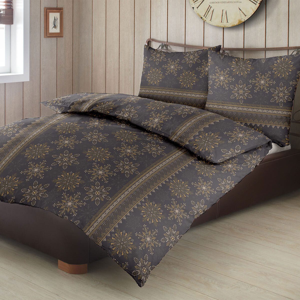 TRAUMSCHLAF Bettwäsche Sterne und Schneeflocken, Biber, günstig online kaufen