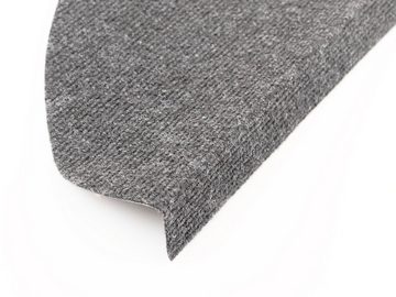 Stufenmatte Stufenmatte BASIC - Grau - 28x65cm, Primaflor-Ideen in Textil, rechteckig abgerundet, Höhe: 3,5 mm