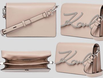 KARL LAGERFELD Schultertasche KARL LAGERFELD K/SIGNATURE LEATHER CROSSBODY BAG SCHULTER-TASCHE UMHÄN