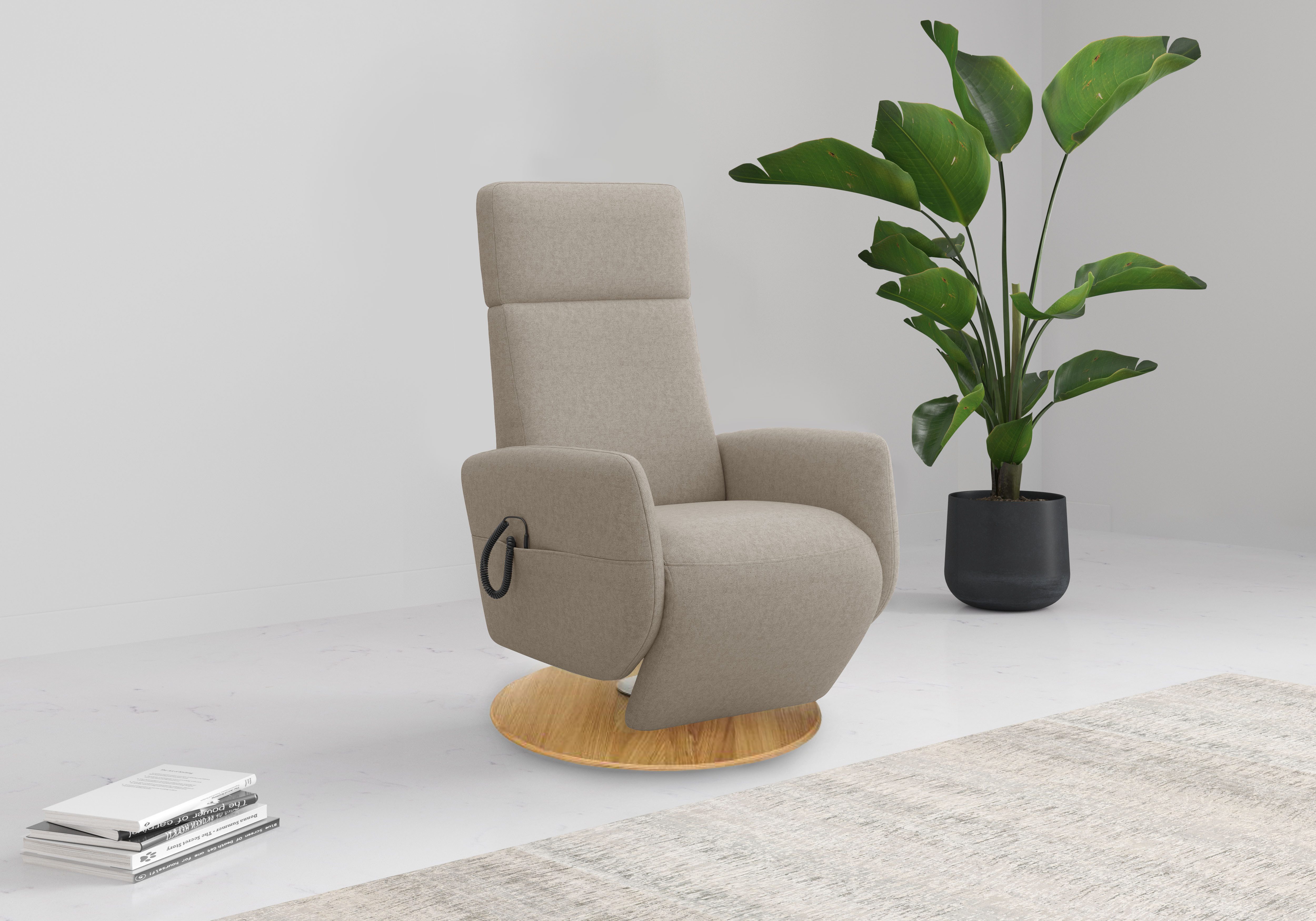 Home affaire TV-Sessel Rochelle, inkl. Kopfteilverstellung & 360° Drehfunktion (1-St), TV-Sessel mit Drehfunktion 360 Grad