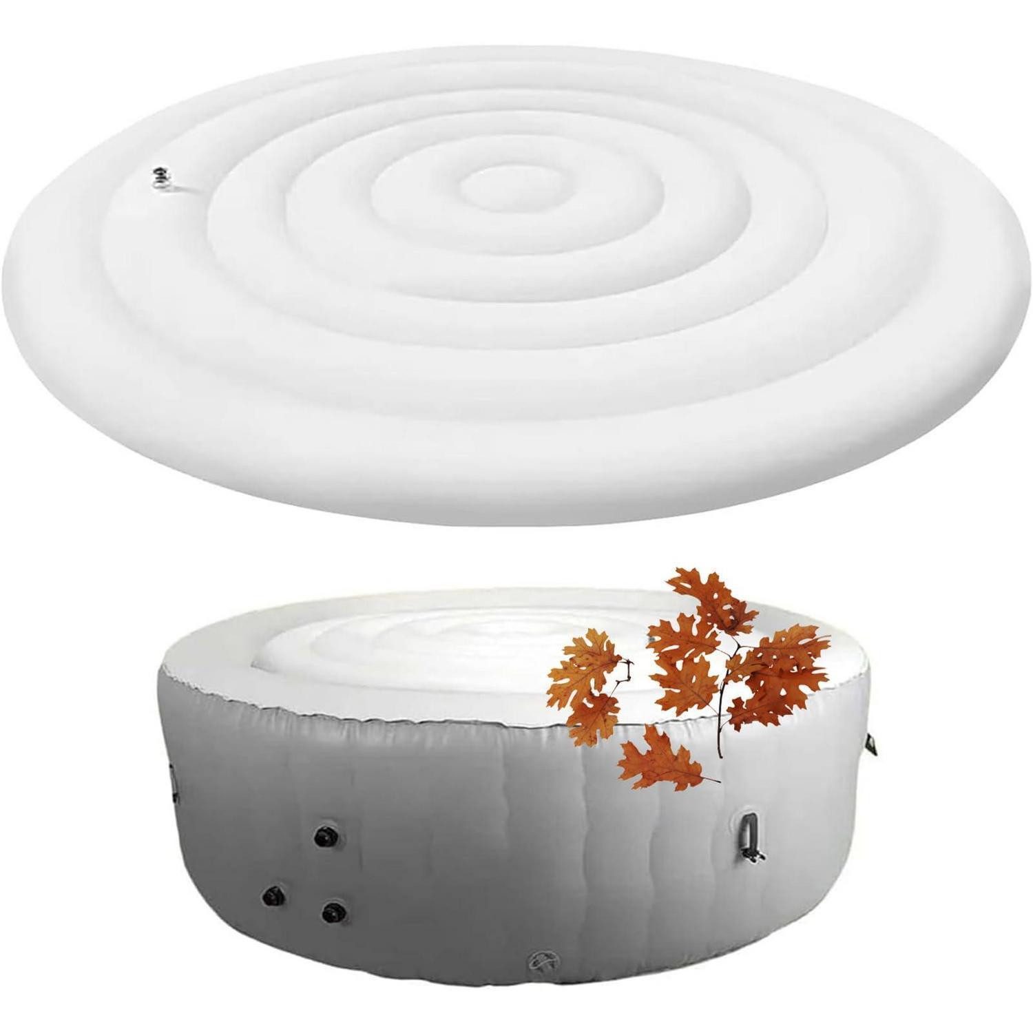 LuxusKollektion Pool-Abdeckplane Aufblasbare Whirlpool-Abdeckung Rund 145cm (1-St)