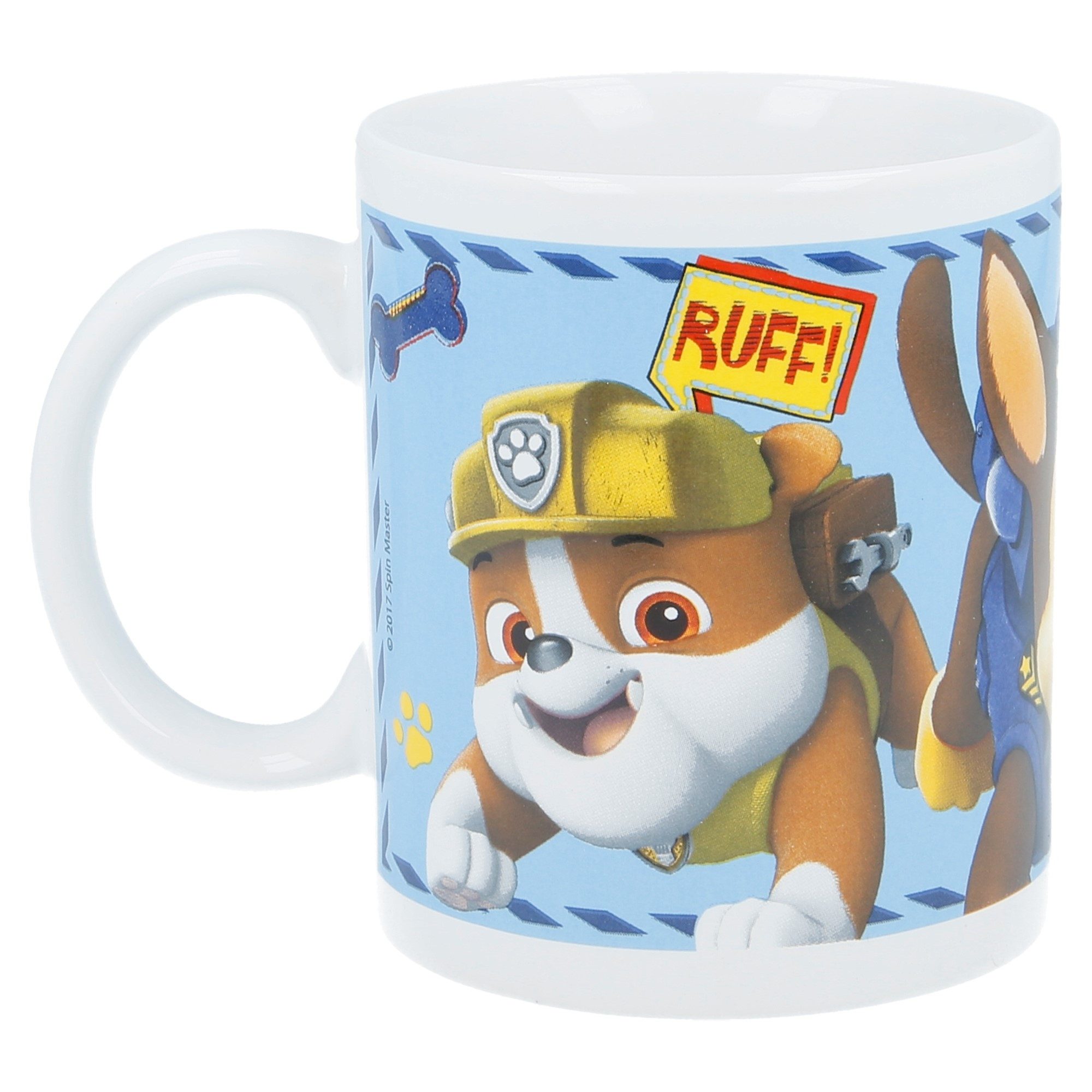 PAW PATROL Tasse Paw Patrol Chase Rubble Teetasse Kaffeetasse Geschenkidee 325 ml, Keramik
