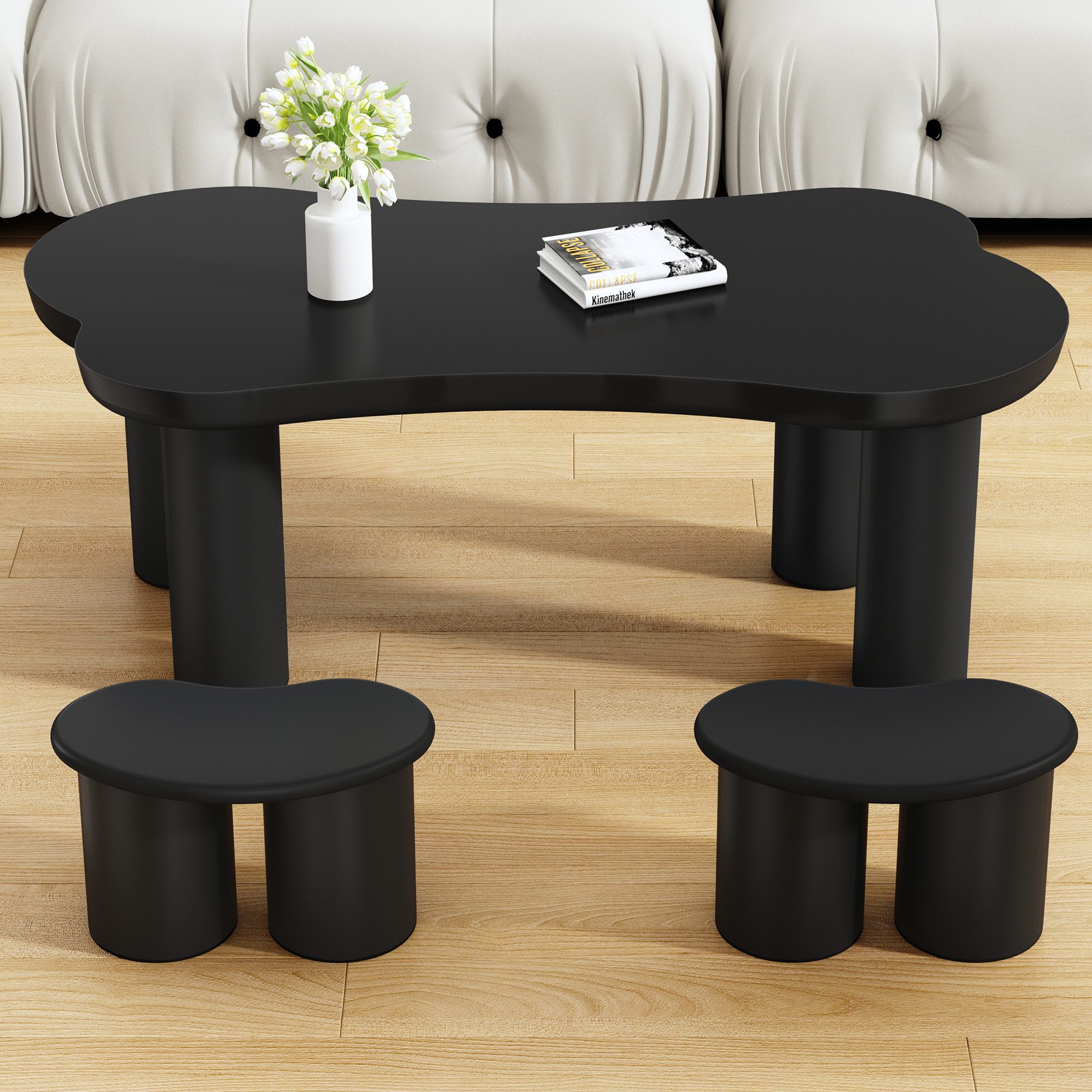 OKWISH Couchtisch Beistelltisch Scandi (Couchtisch-Set, 3-St., günstig online kaufen
