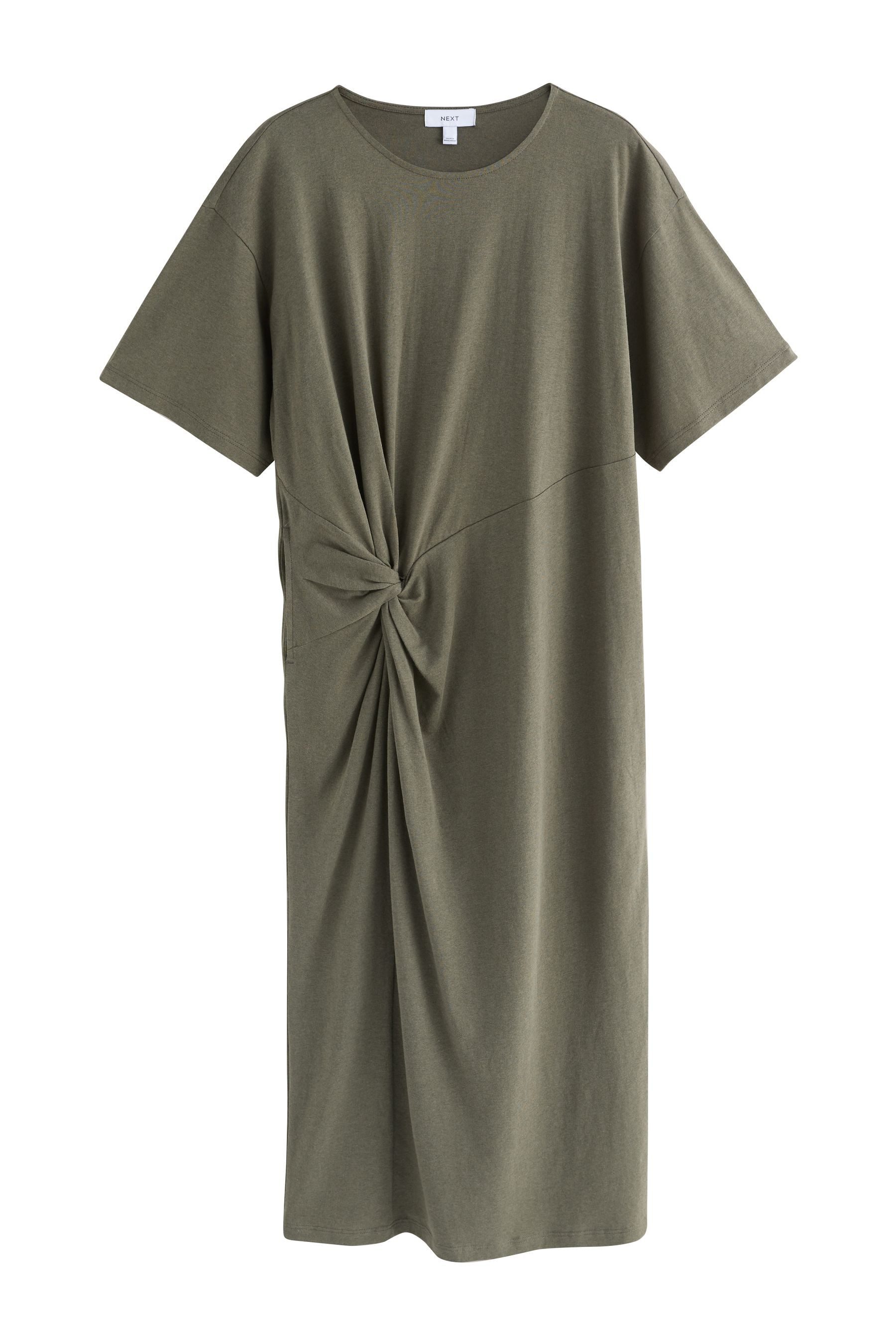 Next Shirtkleid Sommerliches Jersey-T-Shirtkleid mit Drehung (1-tlg)