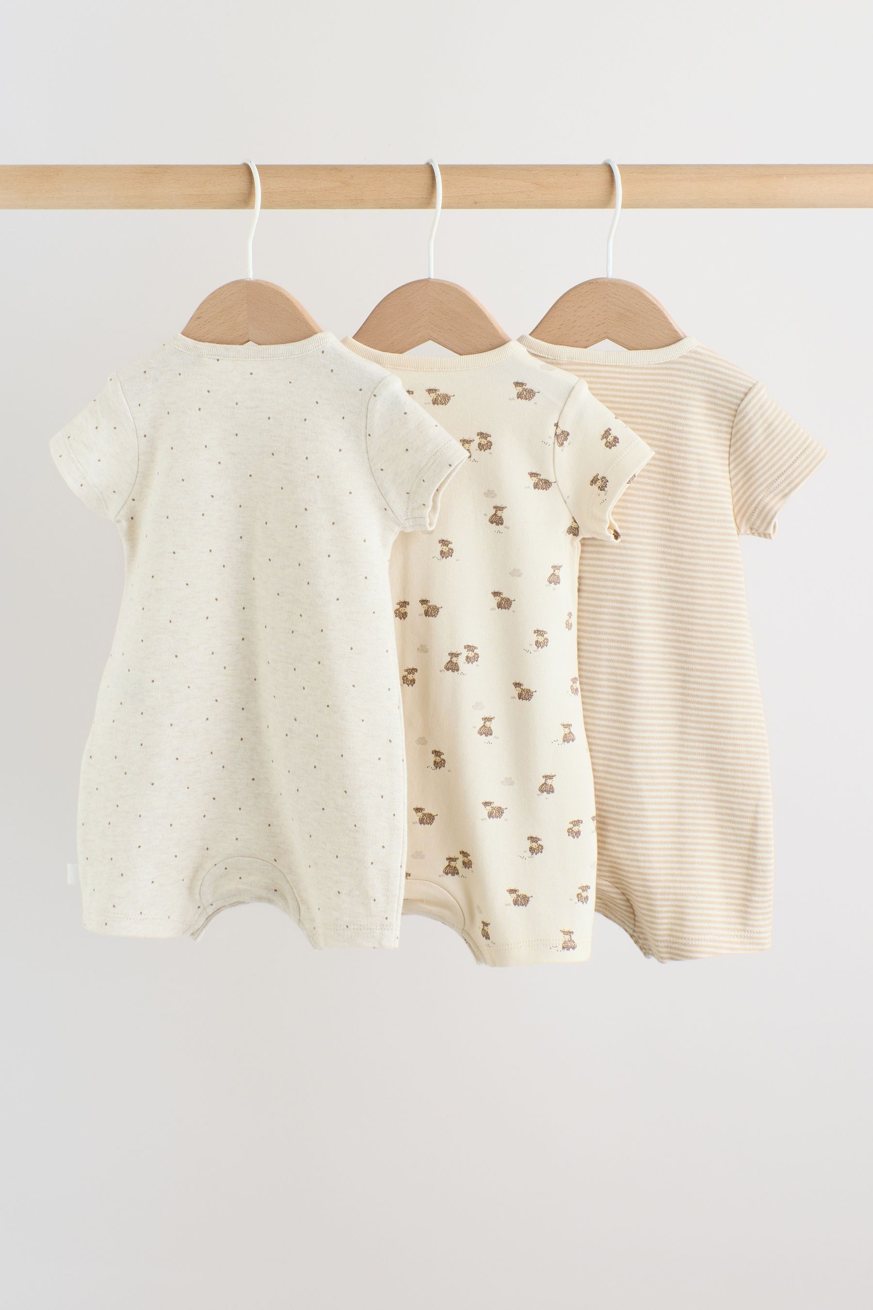 Next Strampler 3er-Pack Baby Strampelanzüge, Hochlandrind Hamish (3-tlg)