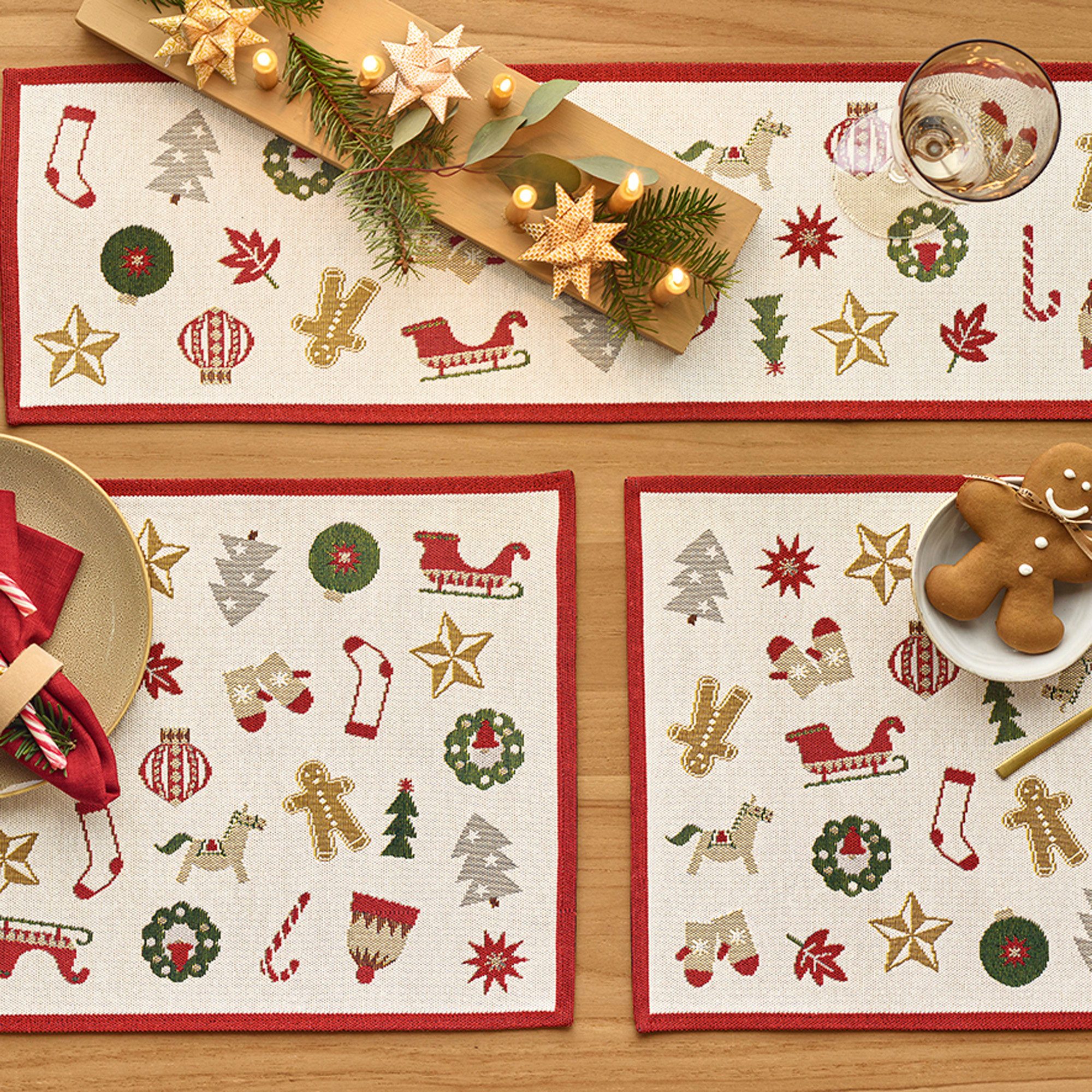 sander table + home Platzset Tischset "X-Mas Wonders" 2er-Pack, Gobelin Mot günstig online kaufen