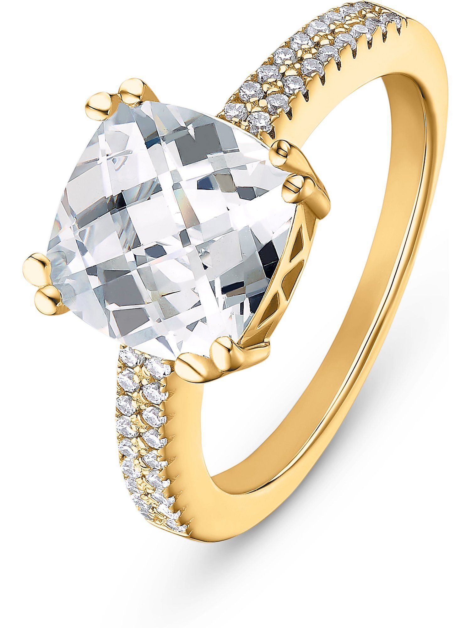 FAVS Silberring FAVS Damen-Damenring 925er Silber 1 Zirkonia, Zirkonia, synthetisch