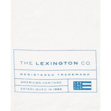 Lexington Geschirrtuch LEXINGTON Geschirrtuch Organic Cotton with Side Stripes White-Blue (50