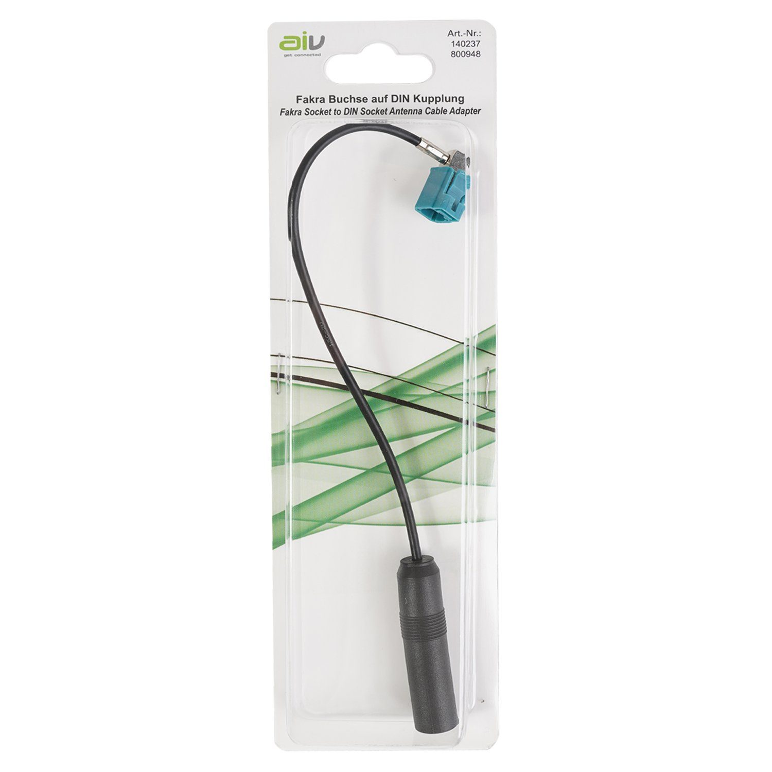 AIV Antennen-Adapter Fakra-Buchse auf DIN-Kupplung Audio-Kabel, Din-разъем, Din-разъем, Auto-Radio für VW Seat Skoda