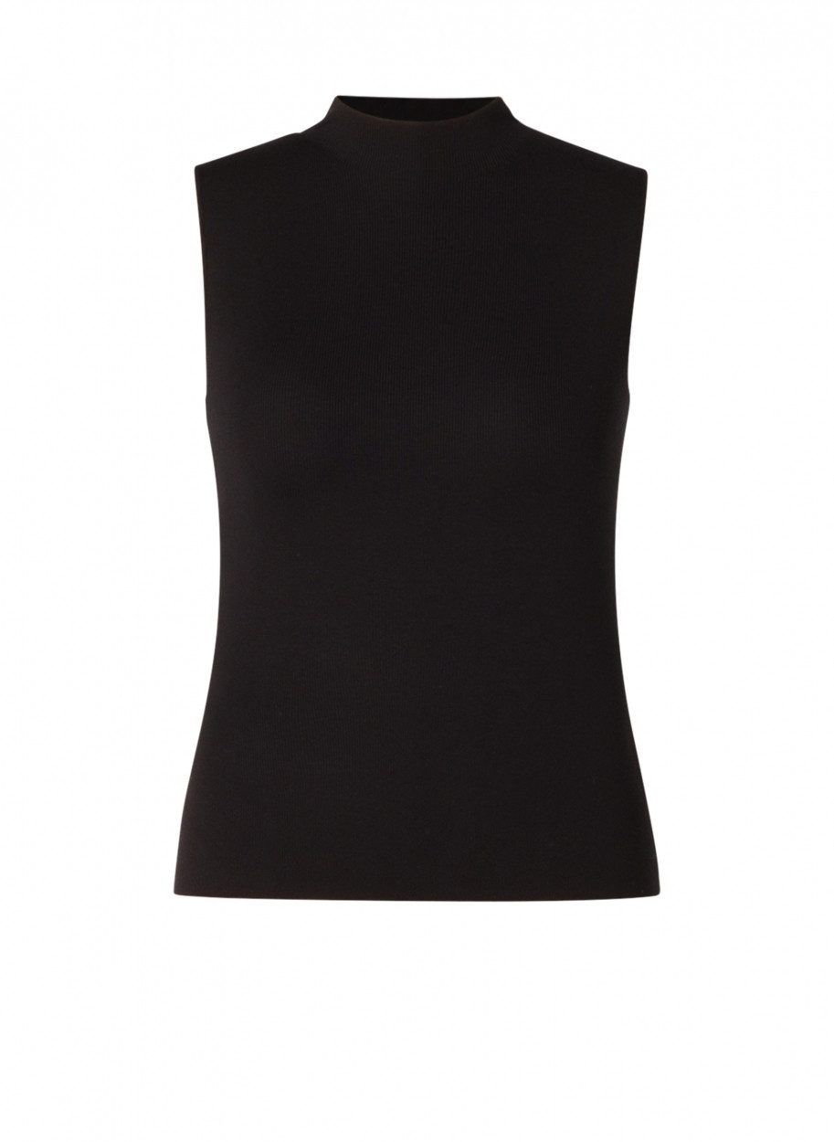 Base Level Curvy Ripptanktop mit hochgeschlossenem Kragen, ärmellos – Bild 5 von 5