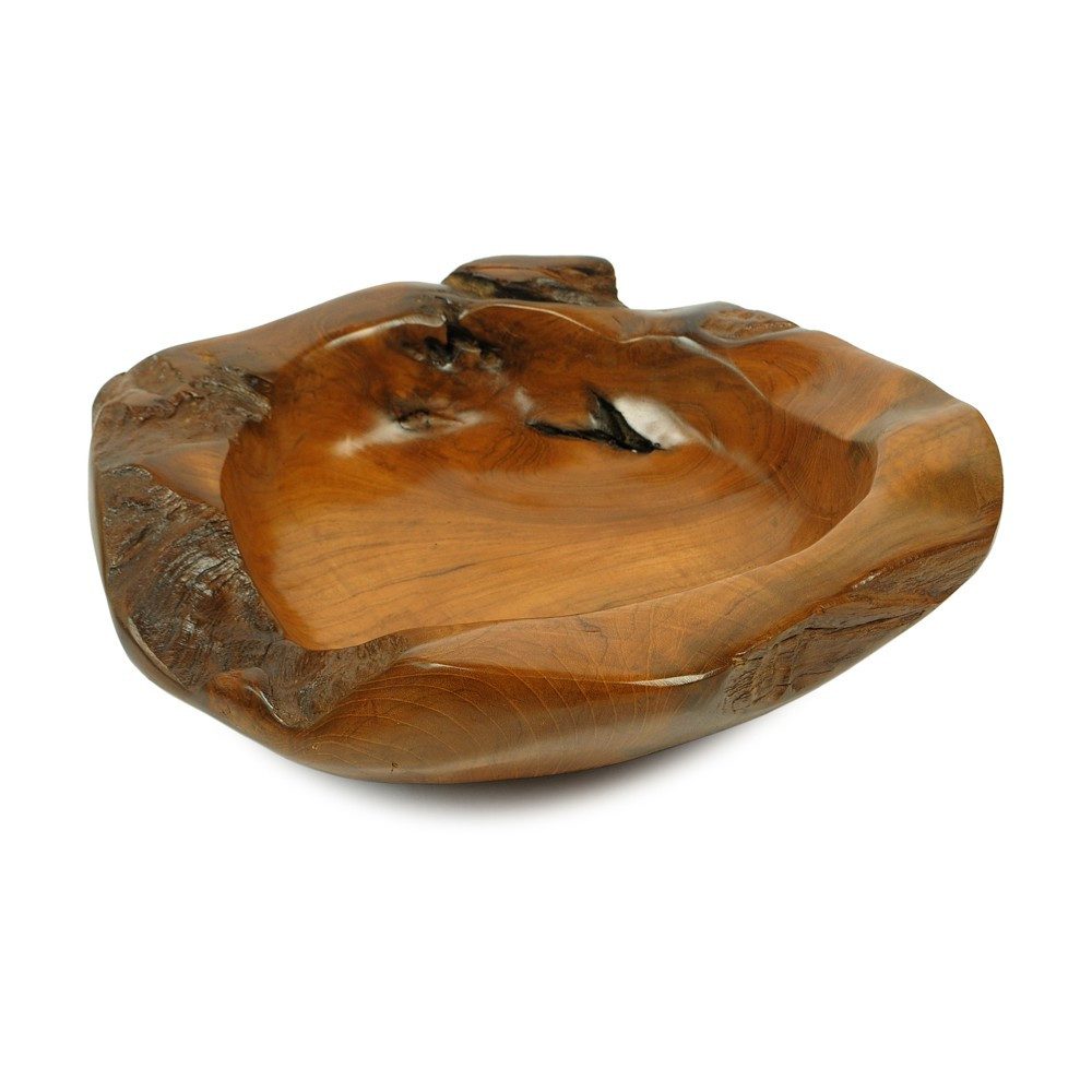 wohnfreuden Dekoschale Holzschale Deko Teak 45 cm lasiert, 1047 – Bild 5 von 5