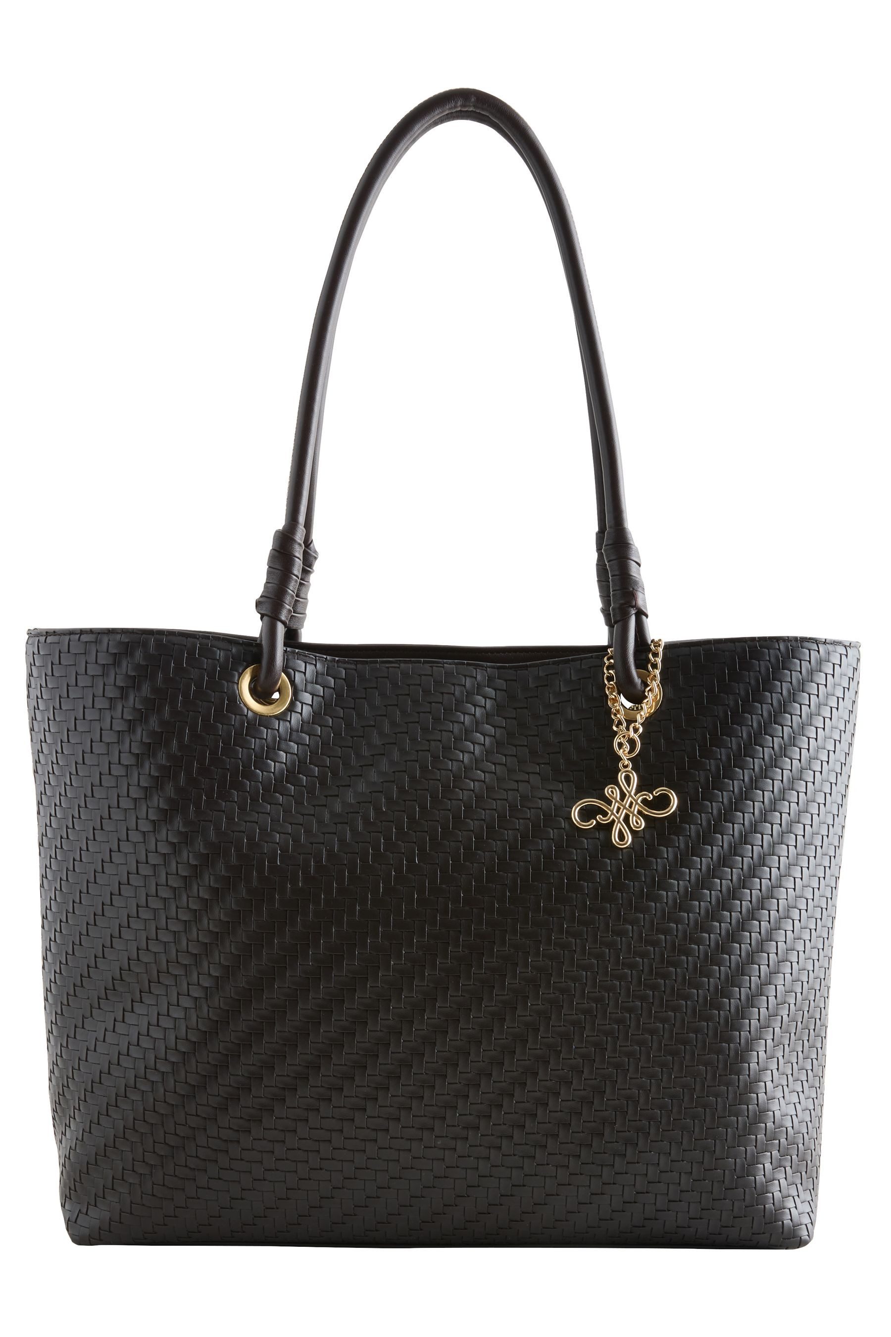 Schultertasche Schultertasche mit Webdetail