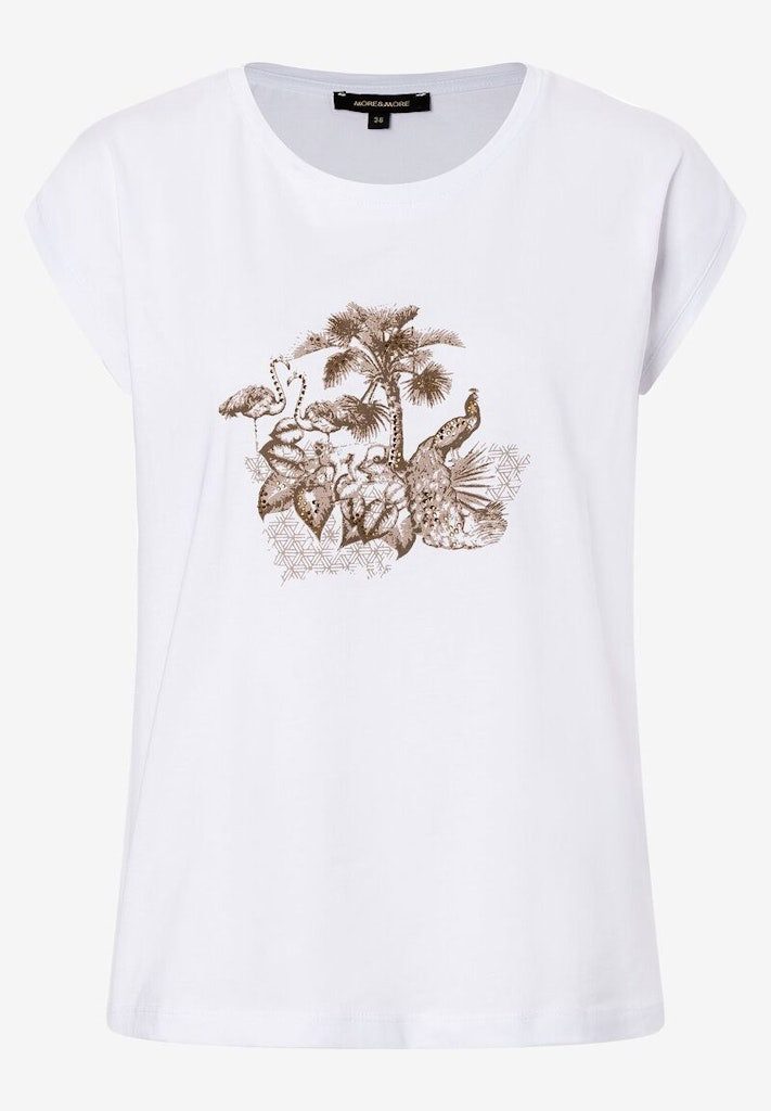 T-Shirt Shirt with Print and Crystal-Stone