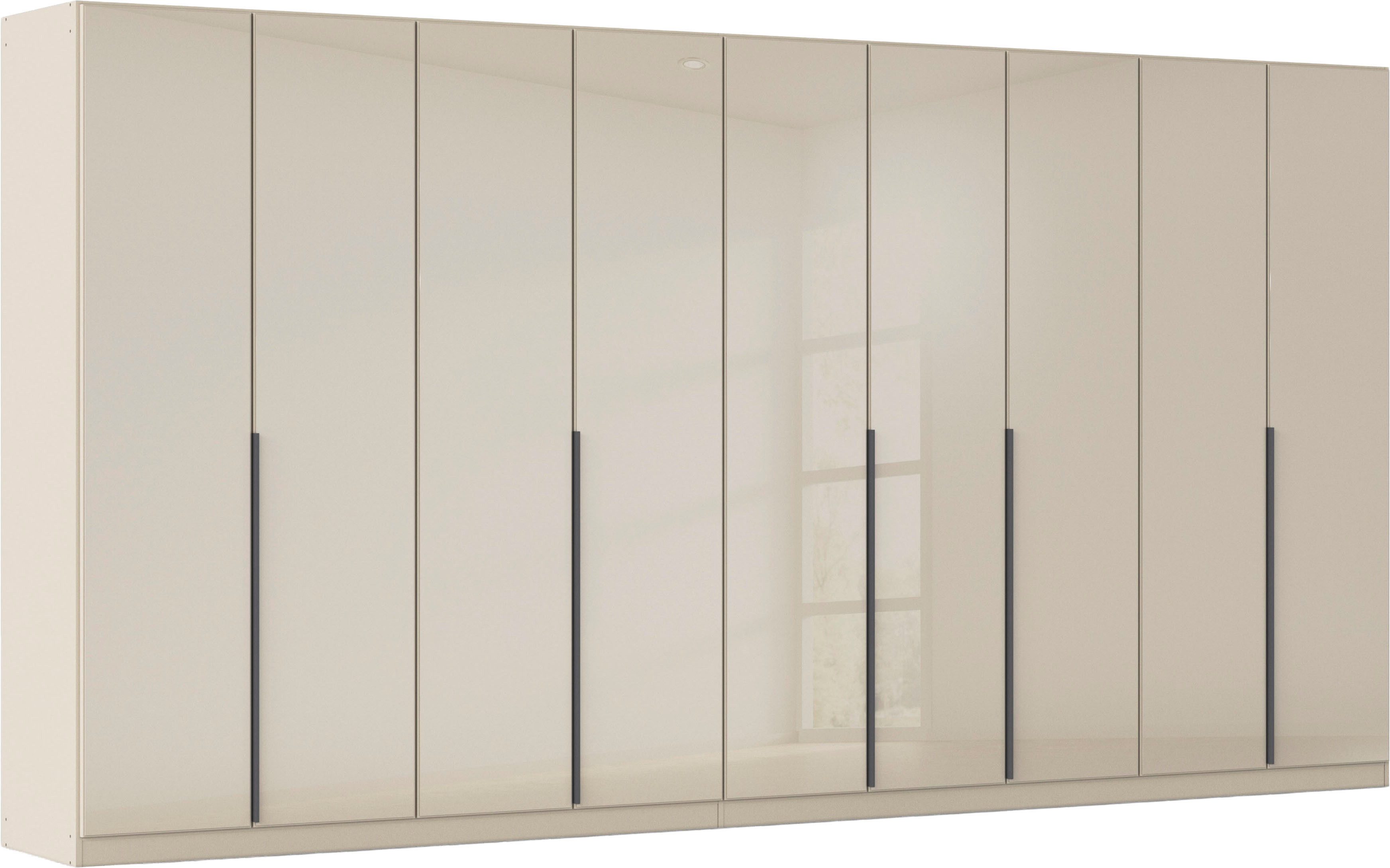 OTTO home Drehtürenschrank Kleiderschrank Kleiderschränke Schrank Garderobe AGORDO mit Glasfront (in zwei Griff-Farben, Breiten 91-405 cm) durchdachte Innenausstattung, in 8 Breiten und 2 Höhen MADE IN GERMANY
