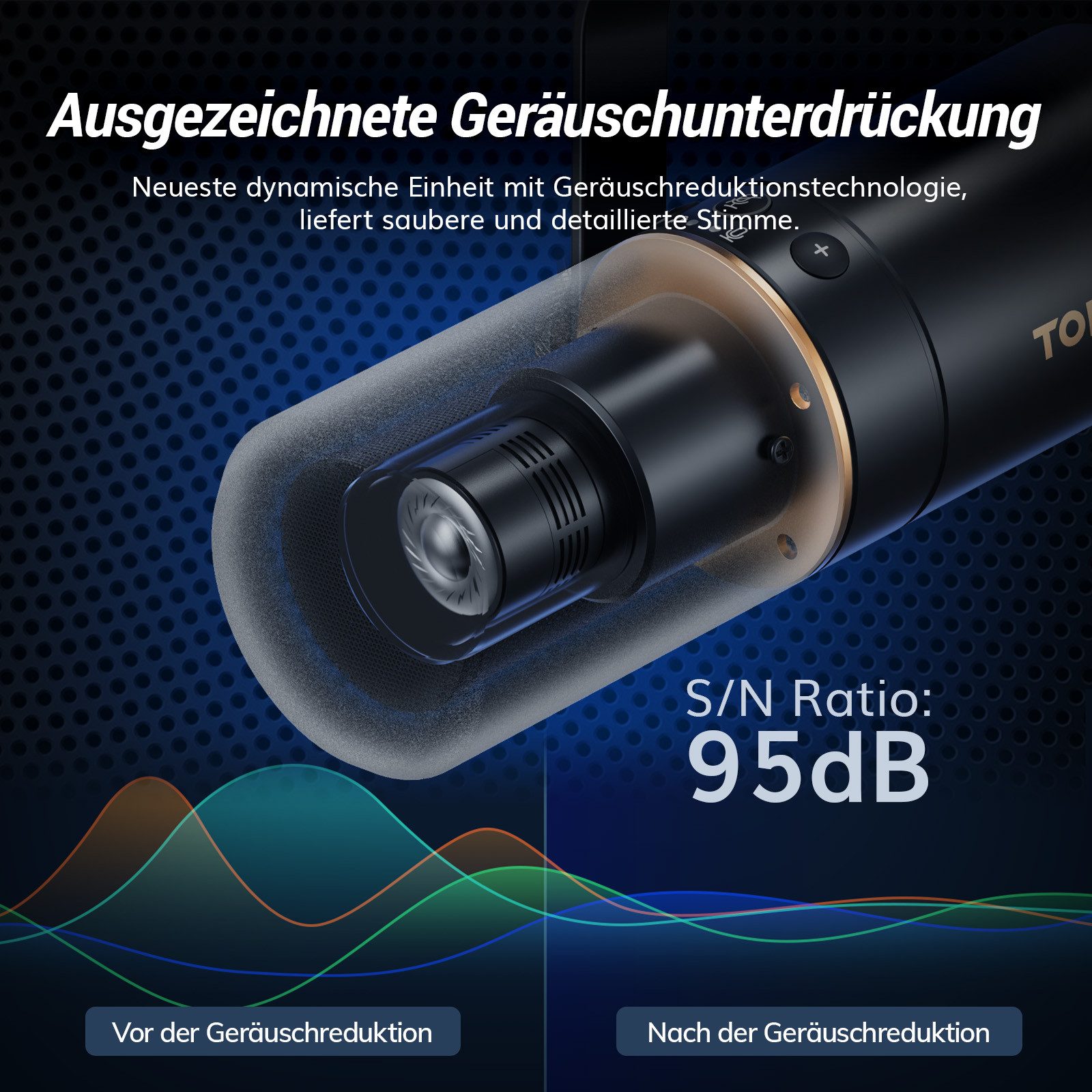 TONOR Mikrofon Dynamisches Microphone mit XLR/USB Kabel, Vocal Mic Gesangsmikrofon.