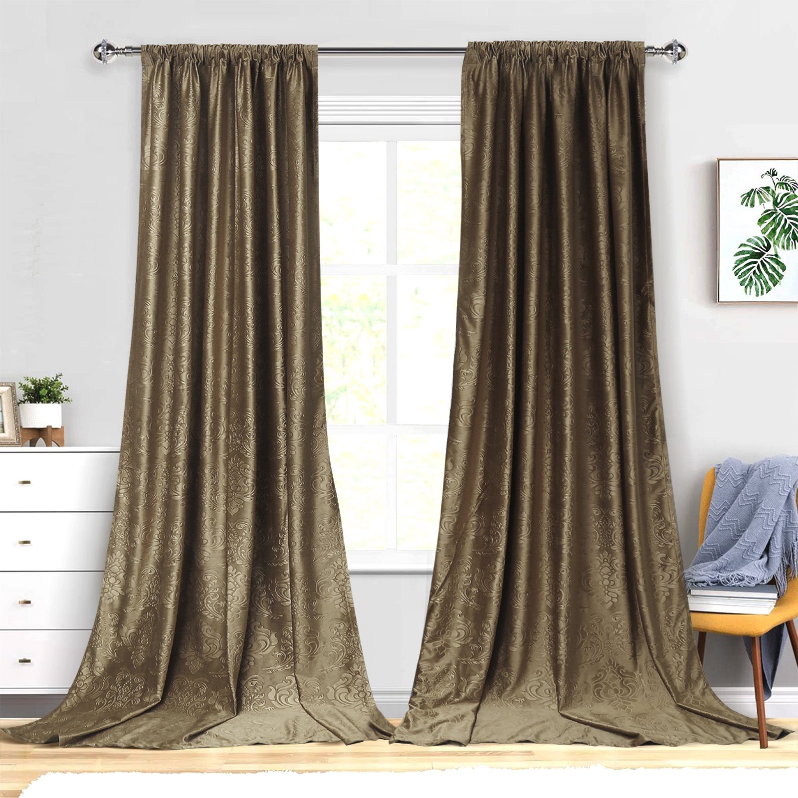 BTTO V&G Gardine Samtvorhänge Boho Blickdicht günstig online kaufen