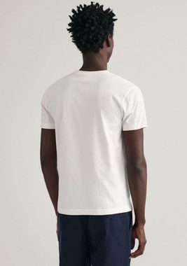 Gant T-Shirt SLIM SHIELD SS T-SHIRT mit Logostickerei auf der Brust