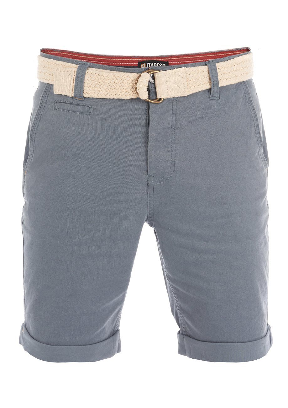 Pigeon riverso Bermudashorts (19300) Regular Blue RIVHenry Herren Gürtel Chinoshorts Fit mit Shorts