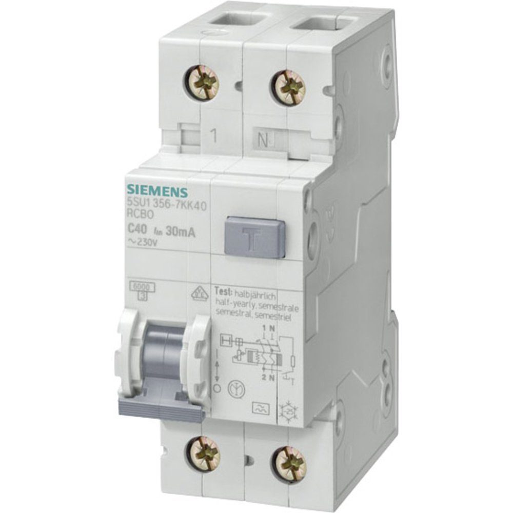 Schalter Siemens 5SU13566KK20 FI-Schutzschalter 2polig 20 A 0.03 A 230 V